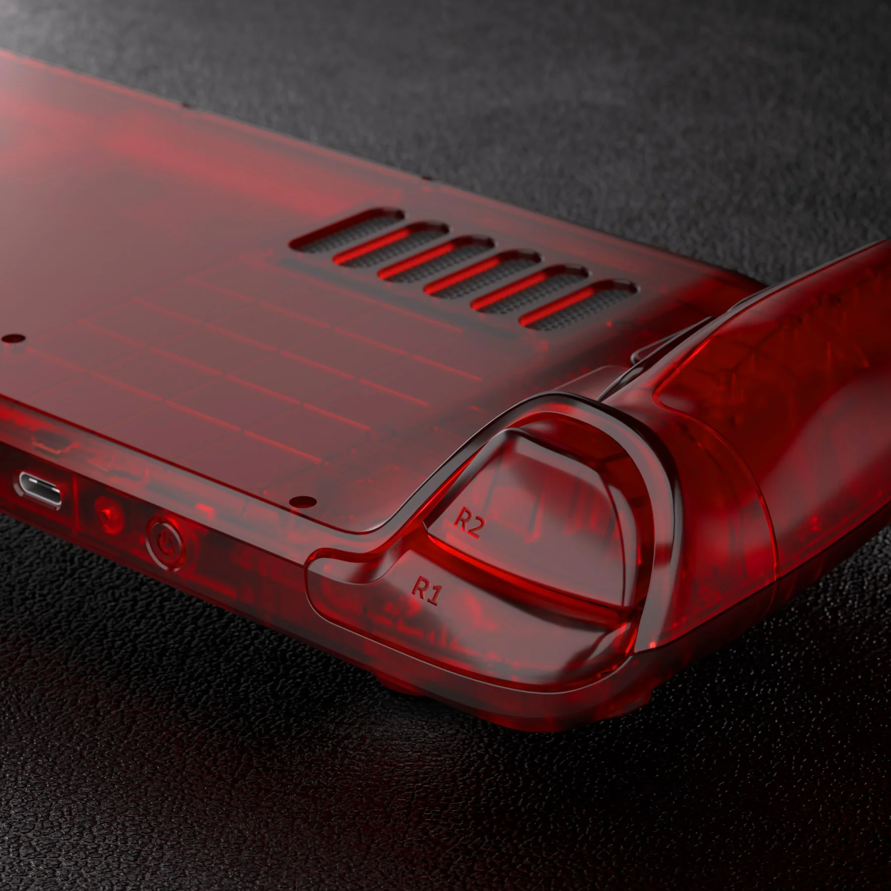 eXtremeRate Custom Full Set Shell with Buttons for Steam Deck LCD - Clear Red - Image 10