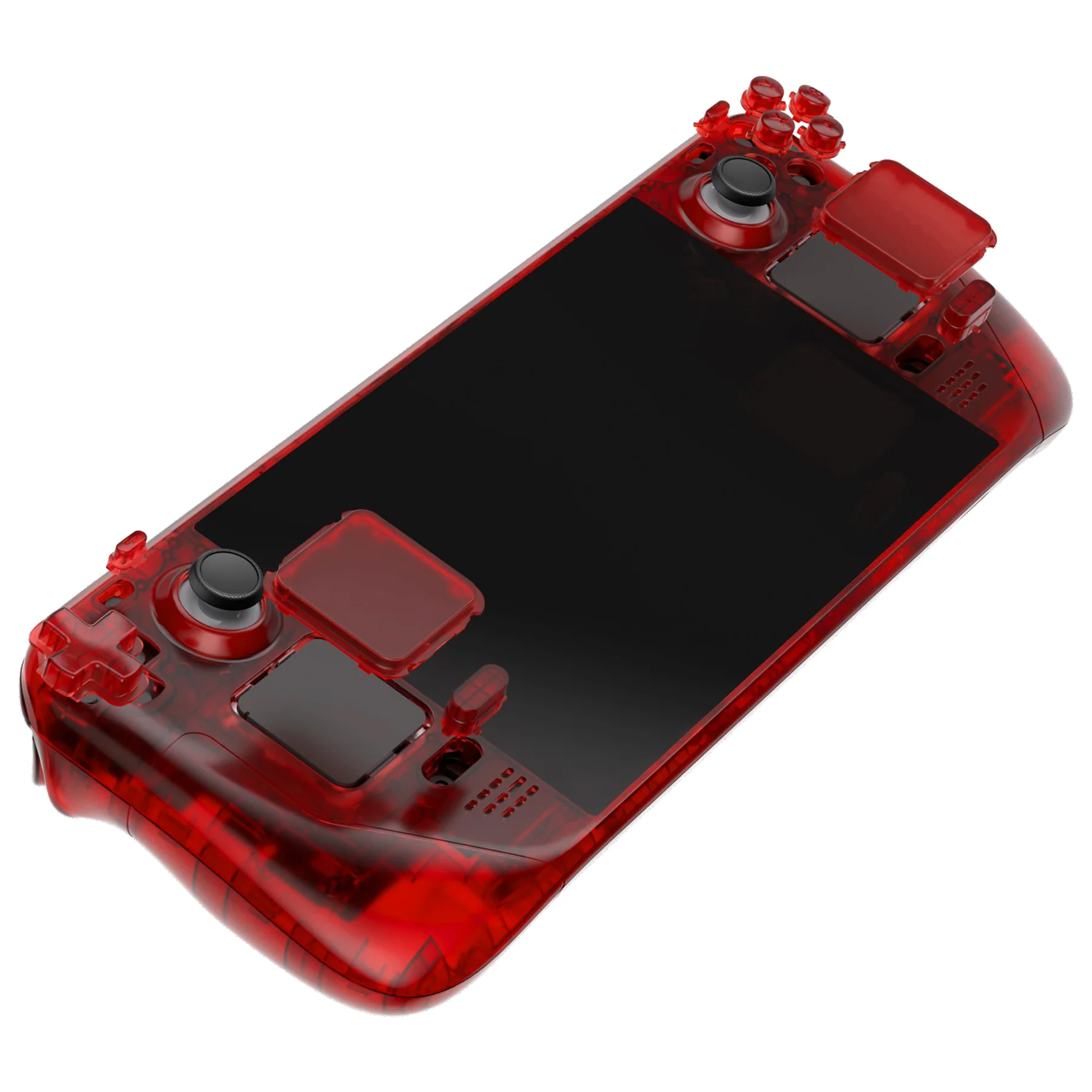 eXtremeRate Custom Full Set Shell with Buttons for Steam Deck LCD - Clear Red - Image 5