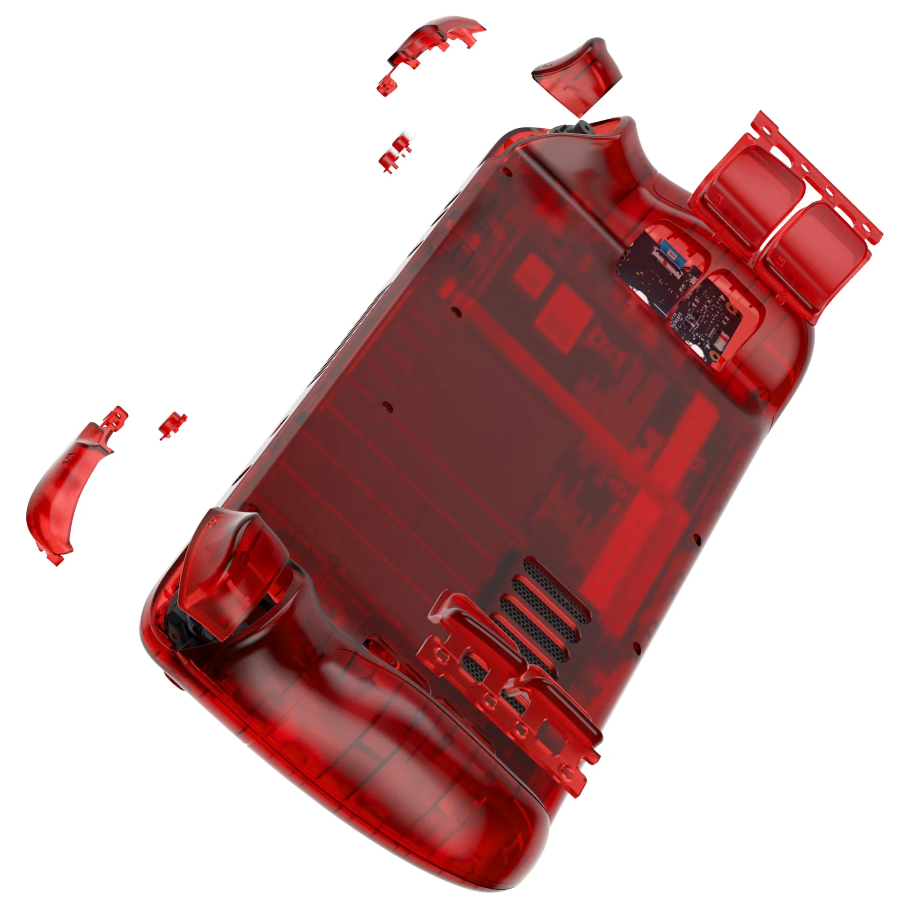 eXtremeRate Custom Full Set Shell with Buttons for Steam Deck LCD - Clear Red - Image 6