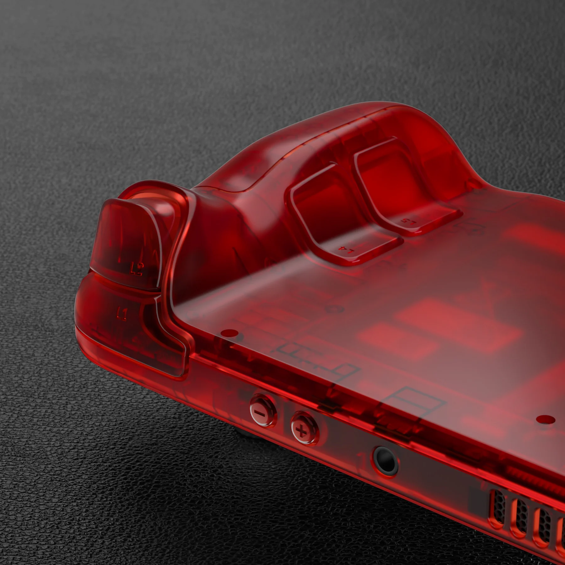 eXtremeRate Custom Full Set Shell with Buttons for Steam Deck LCD - Clear Red - Image 9
