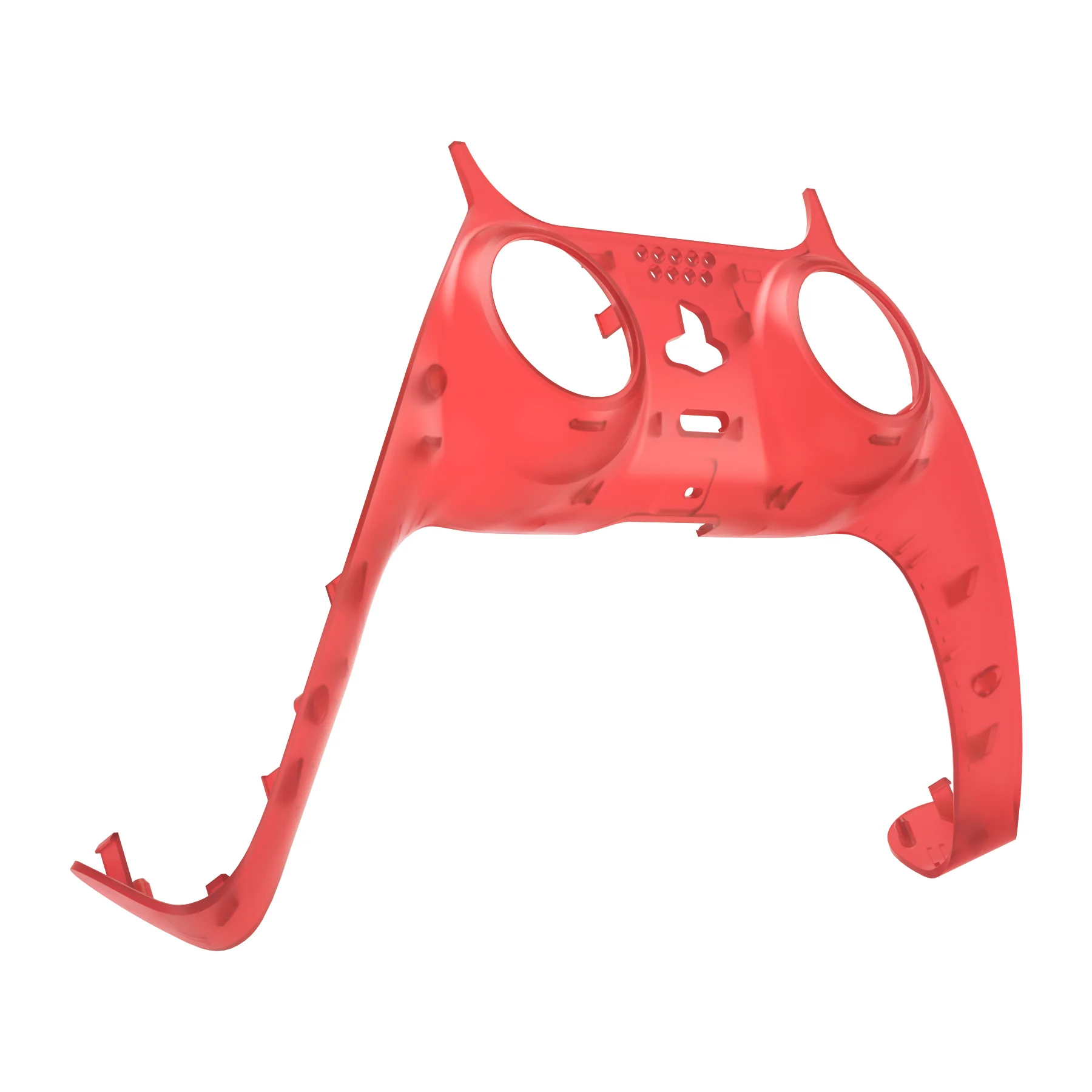 eXtremeRate Replacement Decorative Trim Shell with Accent Rings Compatible with PS5 Controller BDM-010/020/030/040/050 - Clear Red - Image 9