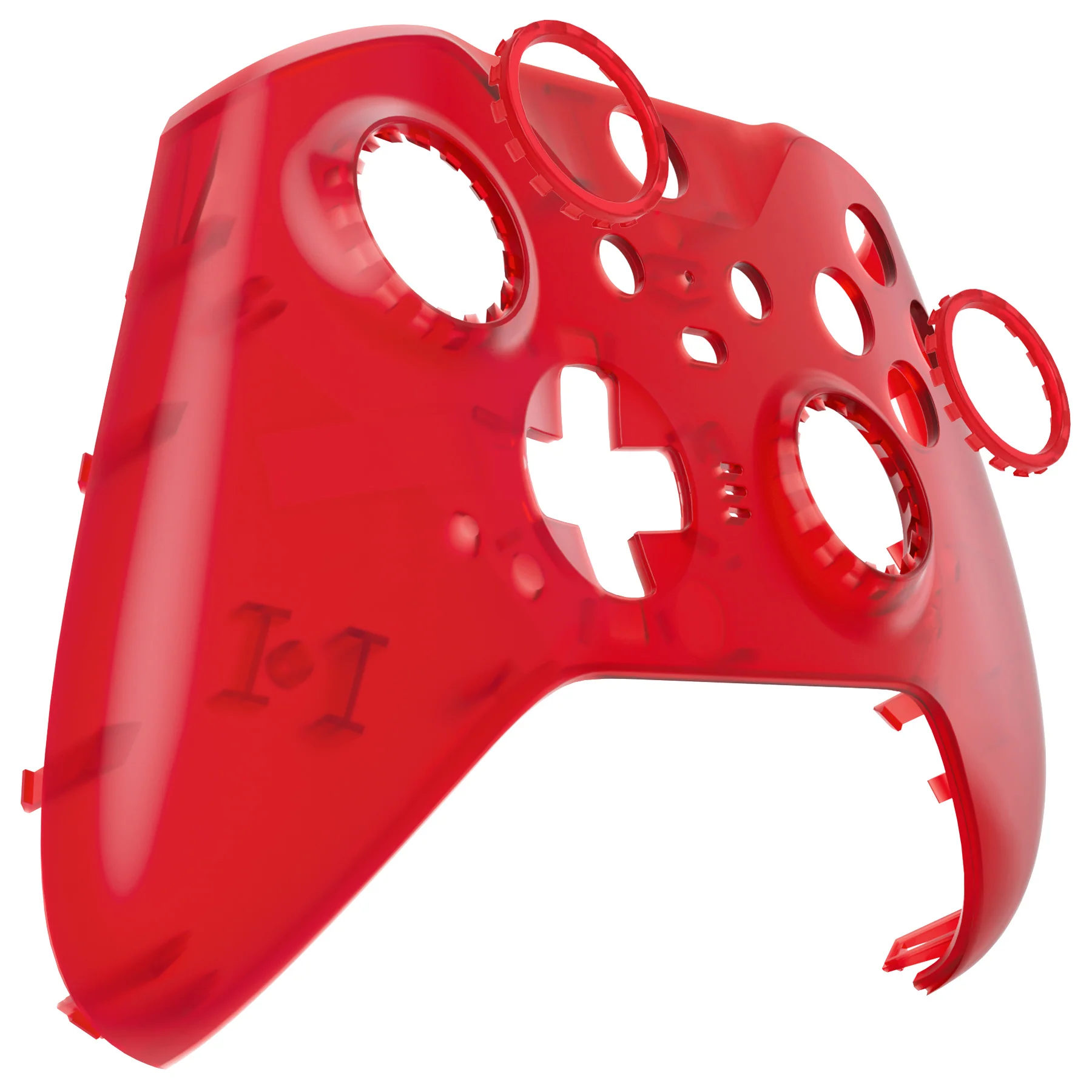 eXtremeRate Replacement Front Housing Shell Case with Accent Rings for Xbox One Elite Series 2 & Elite 2 Core Controller (Model 1797) - Clear Red - Image 10