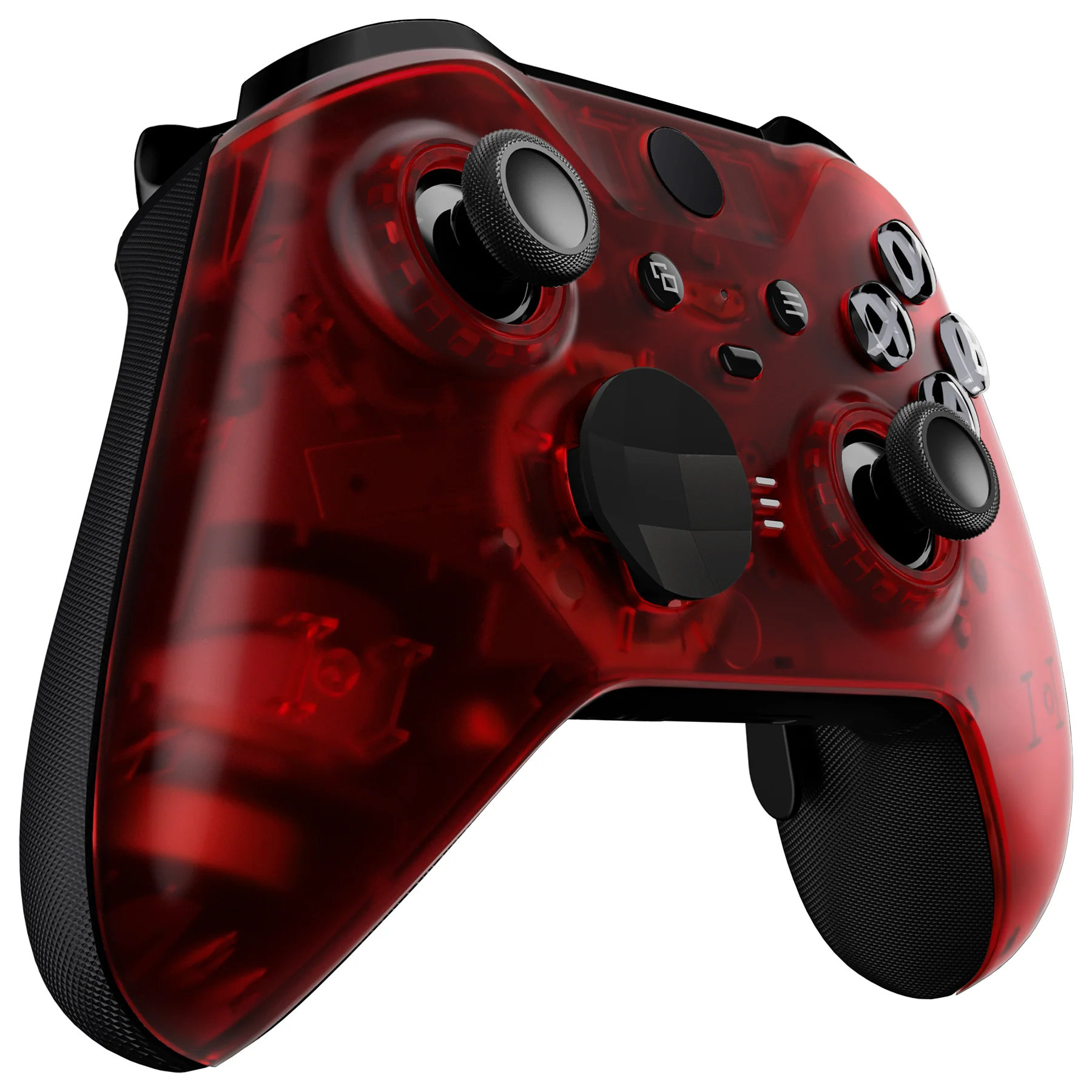 eXtremeRate Replacement Front Housing Shell Case with Accent Rings for Xbox One Elite Series 2 & Elite 2 Core Controller (Model 1797) - Clear Red - Image 6