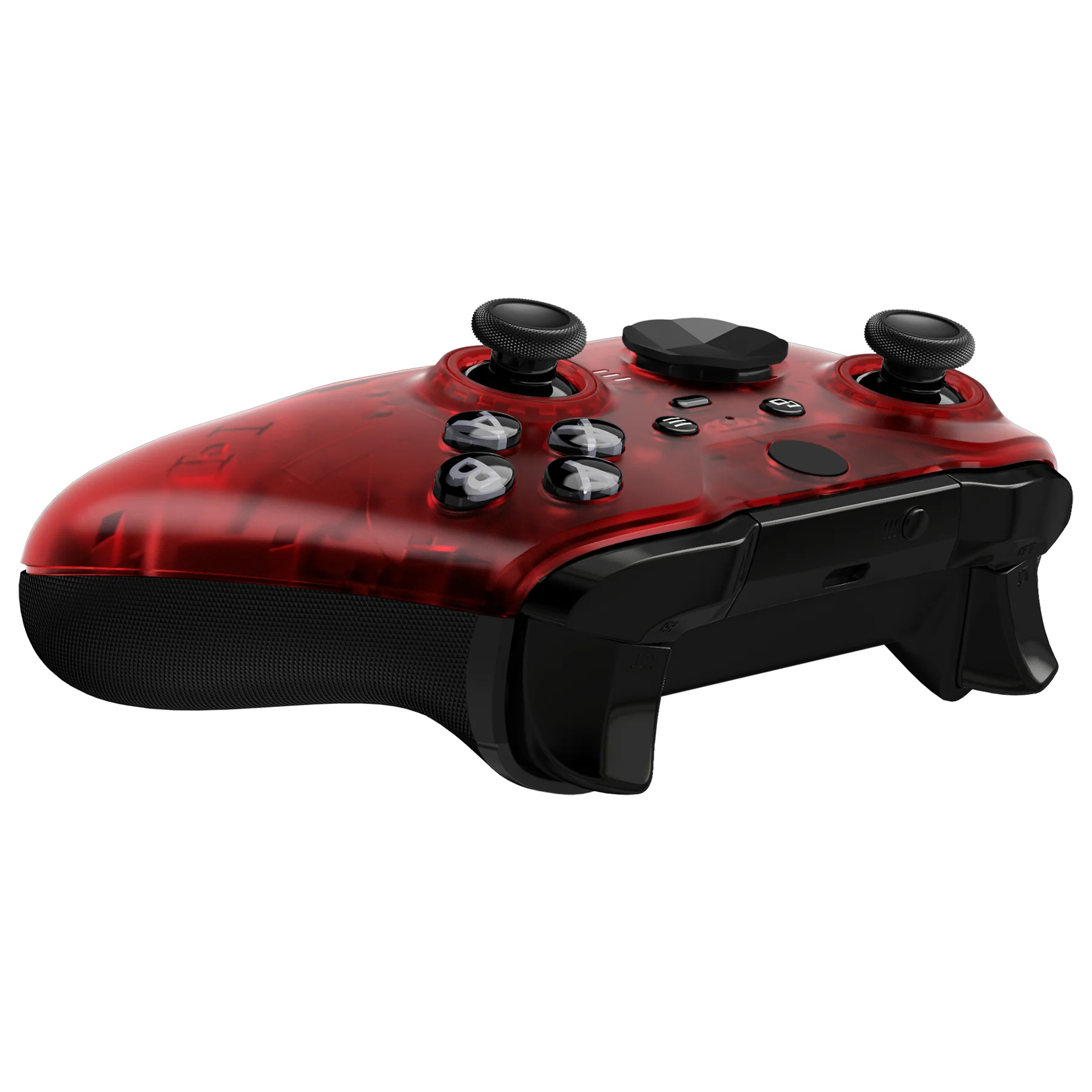 eXtremeRate Replacement Front Housing Shell Case with Accent Rings for Xbox One Elite Series 2 & Elite 2 Core Controller (Model 1797) - Clear Red - Image 7