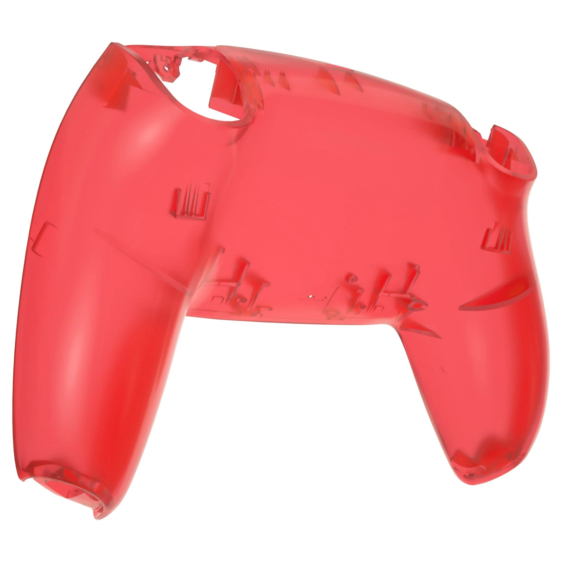 eXtremeRate Replacement Back Housing Bottom Shell Compatible with PS5 Controller BDM-010/020/030/040/050 - Clear Red - Image 7