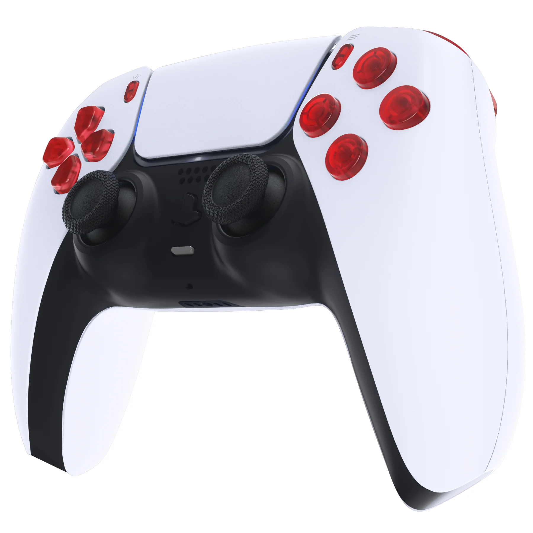 eXtremeRate Replacement Full Set Buttons Compatible with PS5 Controller BDM-010/020 - Clear Red - Image 4