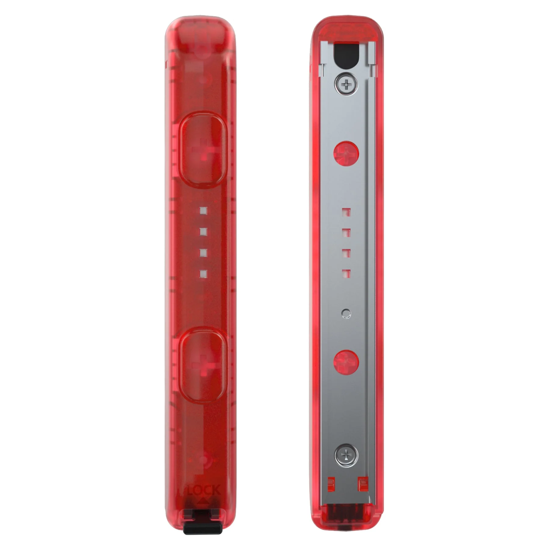 eXtremeRate 2 Pack Custom Replacement shell for Joycon Strap of NS Switch - Clear Red - Image 6
