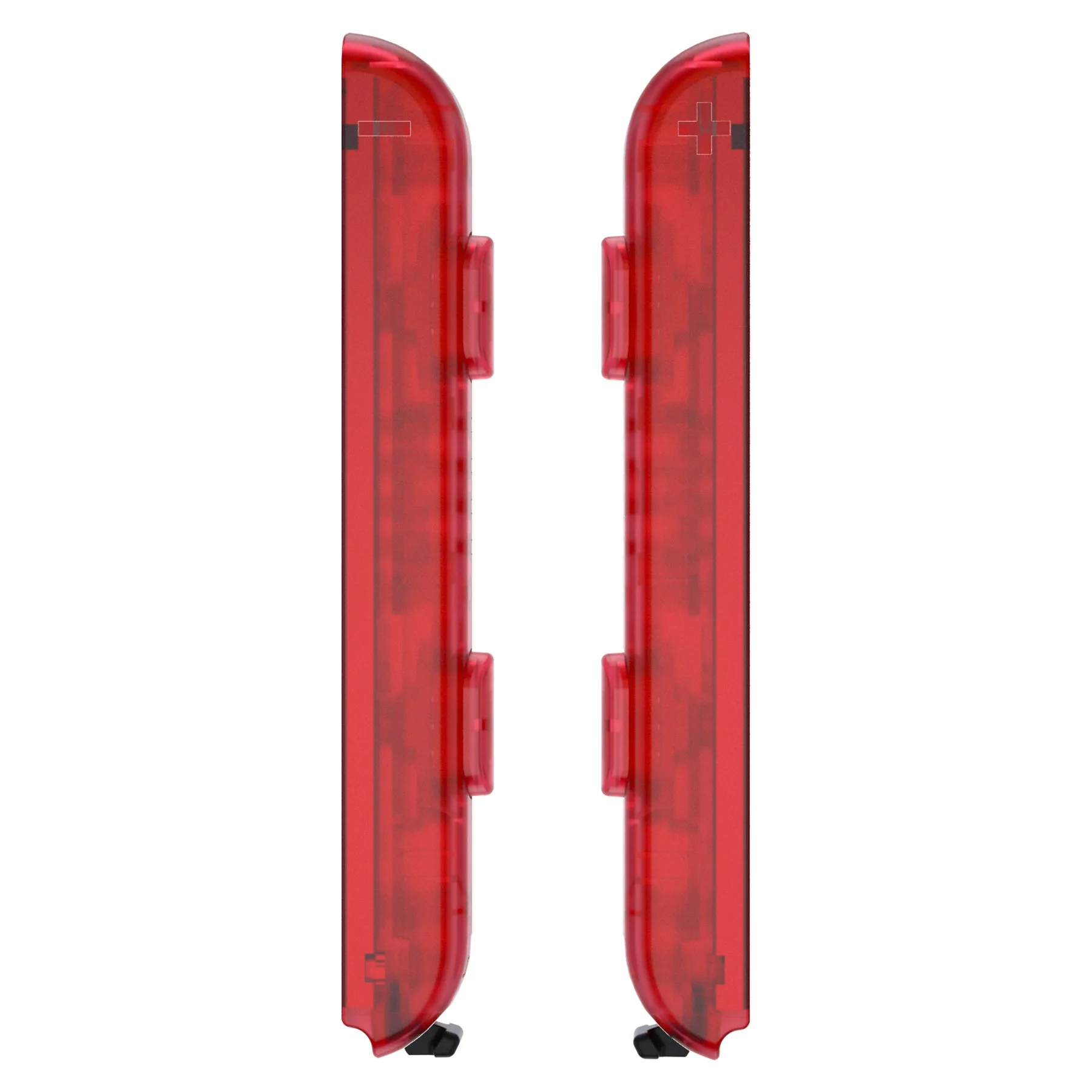 eXtremeRate 2 Pack Custom Replacement shell for Joycon Strap of NS Switch - Clear Red - Image 7