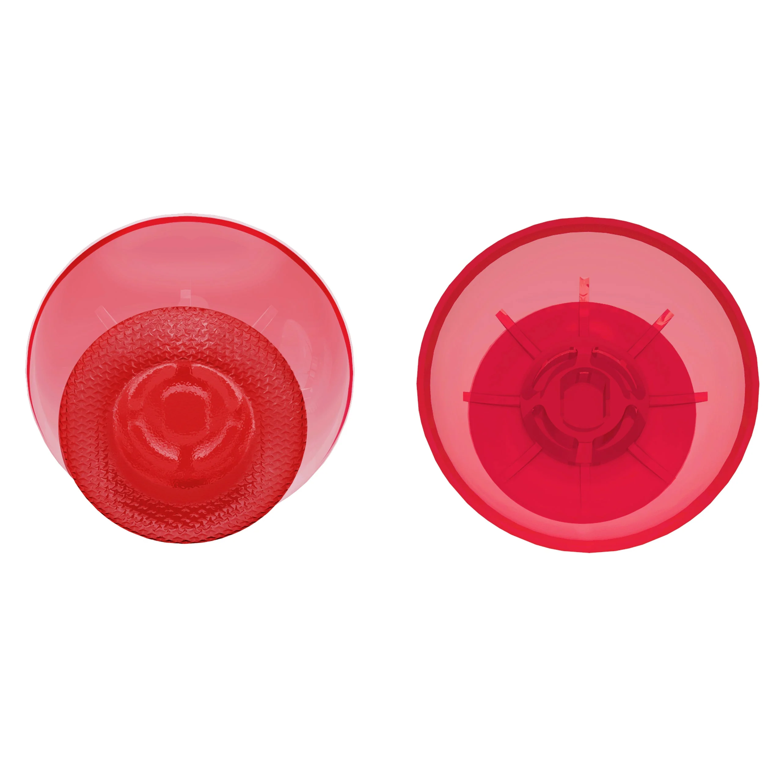 eXtremeRate Replacement Thumbsticks Analog Stick Joystick Compatible with PS5 & PS4 All Model Controller - Clear Red - Image 6