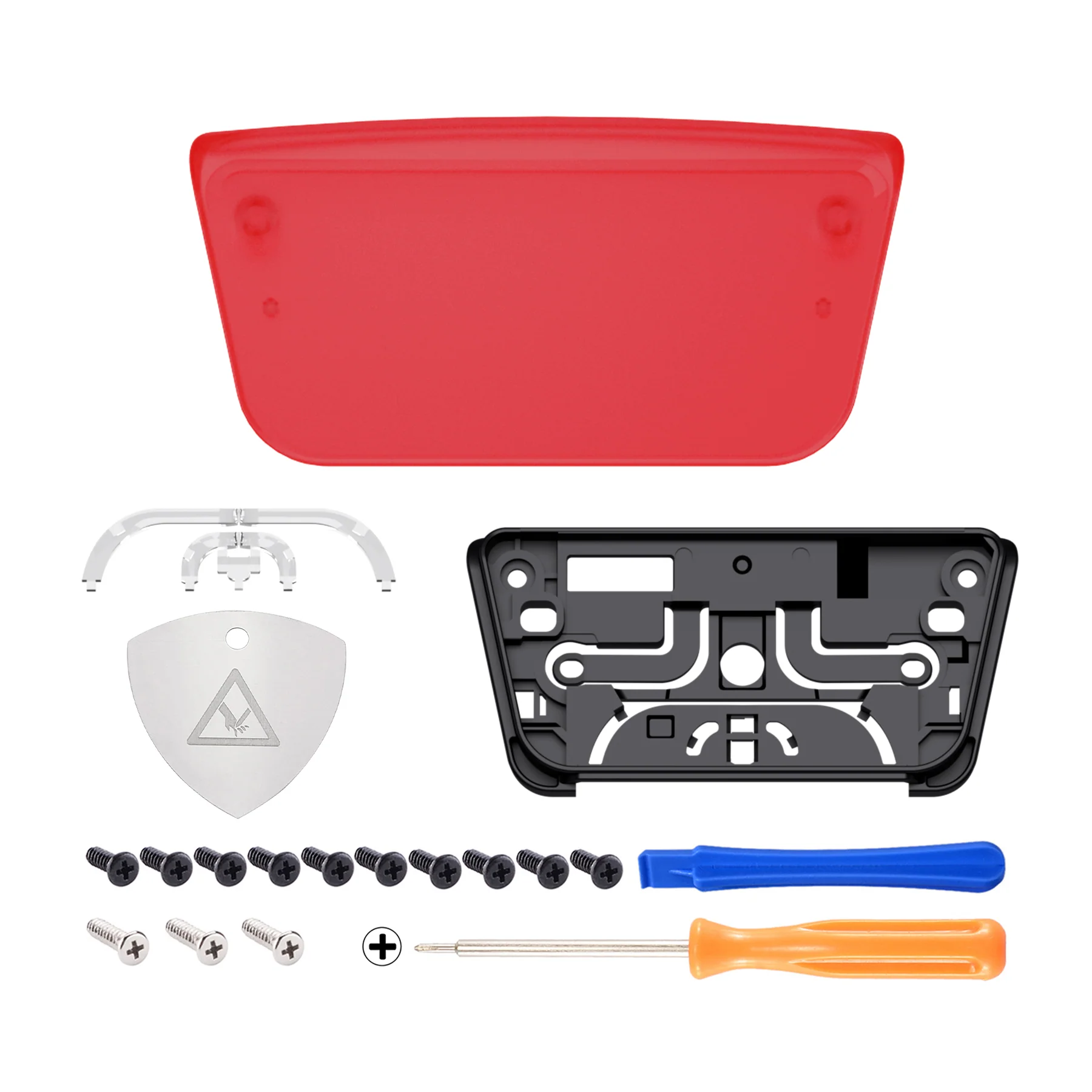 eXtremeRate Replacement Custom Touchpad Cover Compatible with PS5 Controller BDM-010/020/030/040/050/060 - Clear Red - Image 2