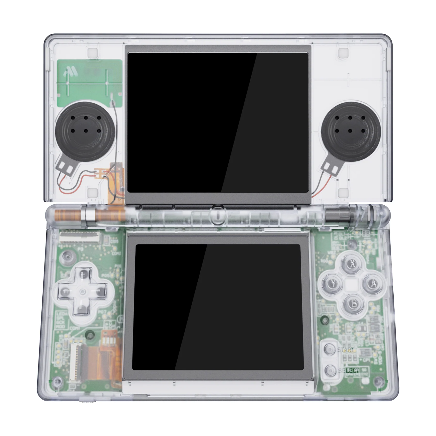 eXtremeRate Replacement Full Housing Shell & Buttons with Screen Lens for Nintendo DS Lite NDSL - Transparent Clear - Image 3