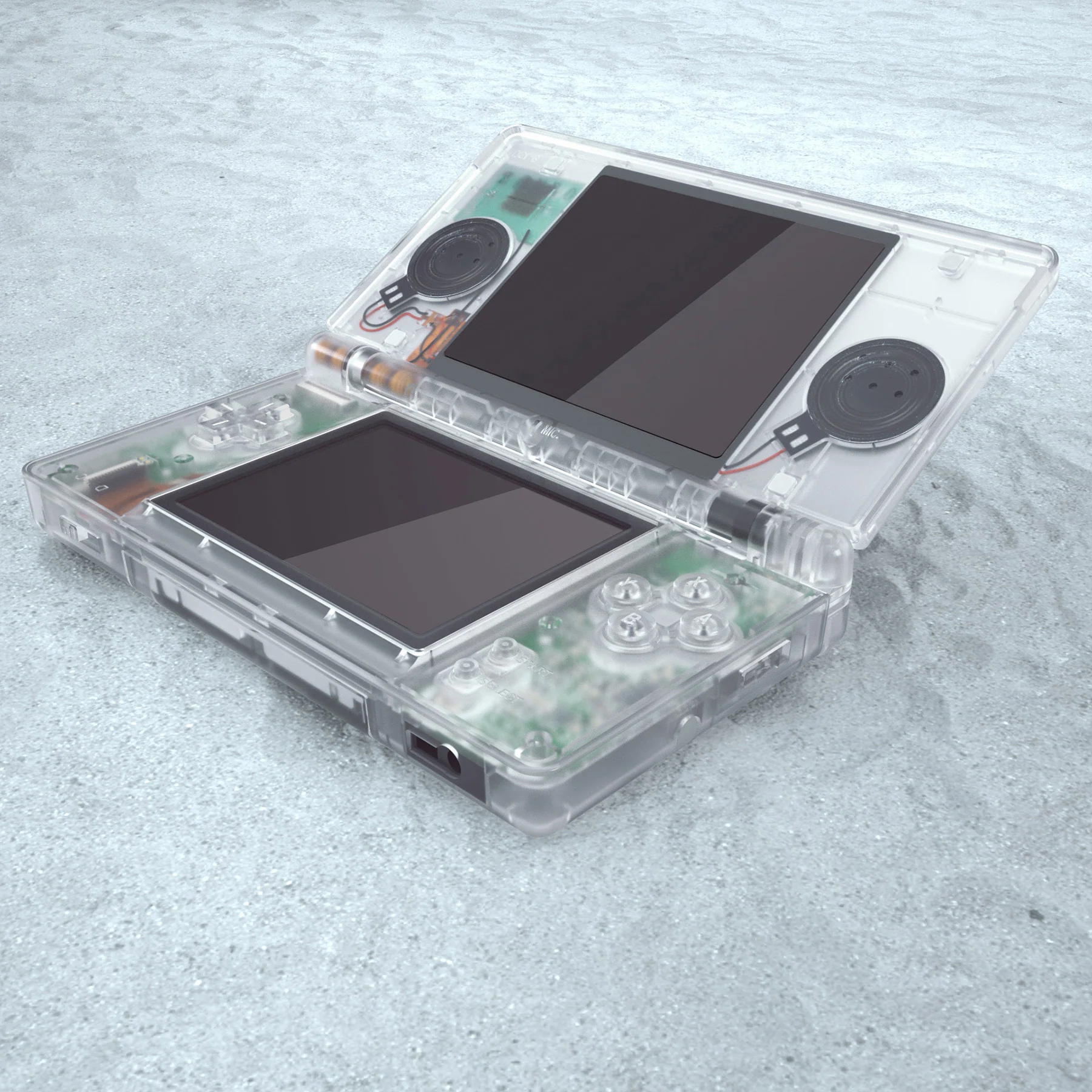 eXtremeRate Replacement Full Housing Shell & Buttons with Screen Lens for Nintendo DS Lite NDSL - Transparent Clear - Image 7