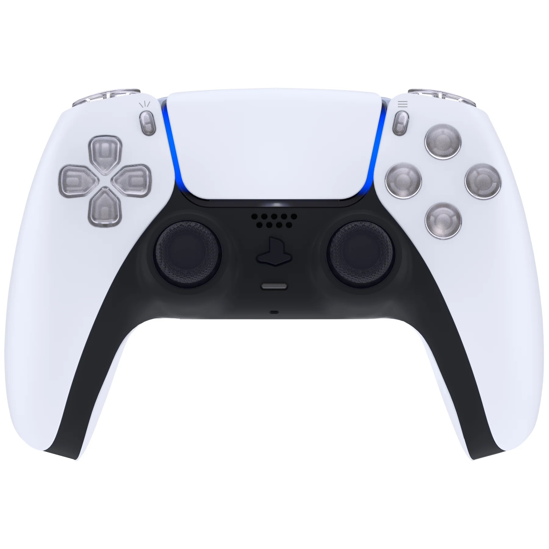 eXtremeRate Replacement Full Set Buttons Compatible with PS5 Controller BDM-030/040/050/060 - Clear - Image 4