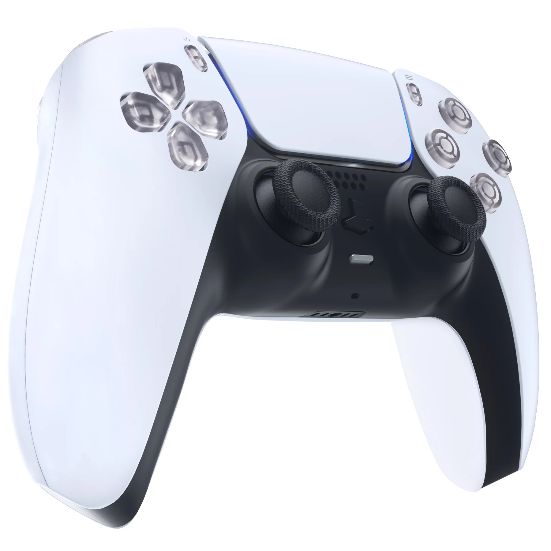 eXtremeRate Replacement Full Set Buttons Compatible with PS5 Controller BDM-030/040/050/060 - Clear - Image 6