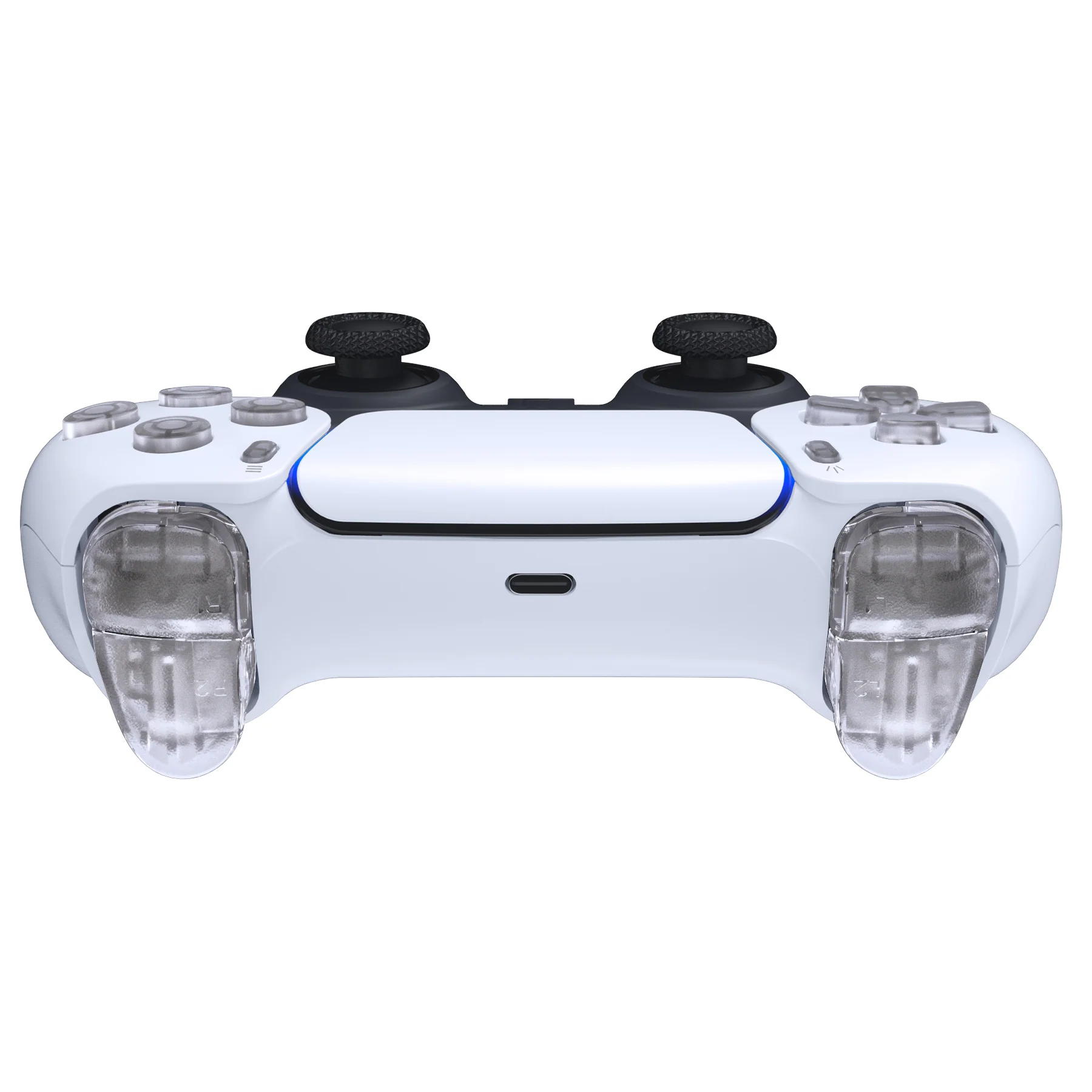 eXtremeRate Replacement Full Set Buttons Compatible with PS5 Controller BDM-030/040/050/060 - Clear - Image 8