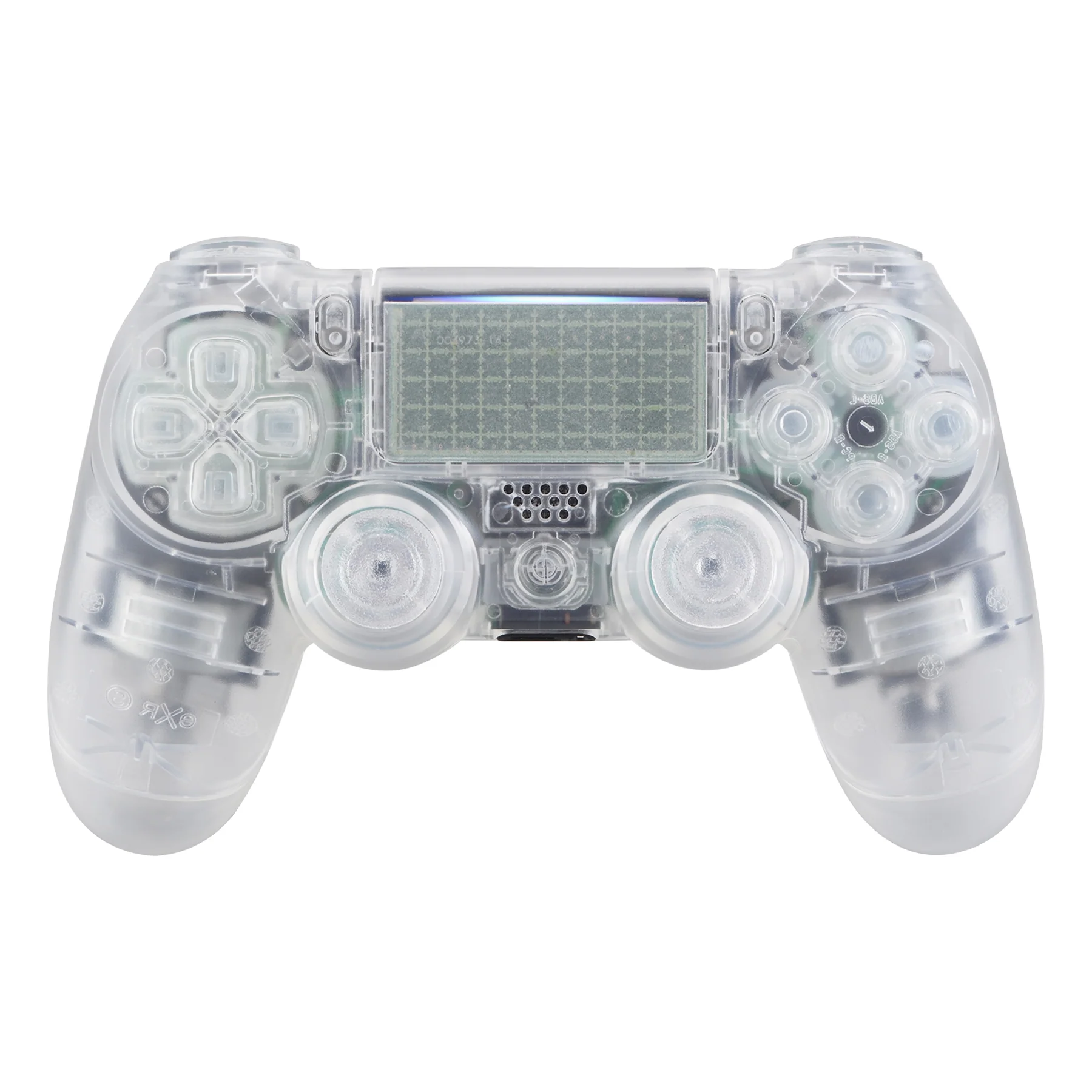 eXtremeRate Replacement Full Set Shell with Buttons for PS4 Slim Pro Controller Controller (CUH-ZCT2 JDM-040/050/055) - Clear - Image 2