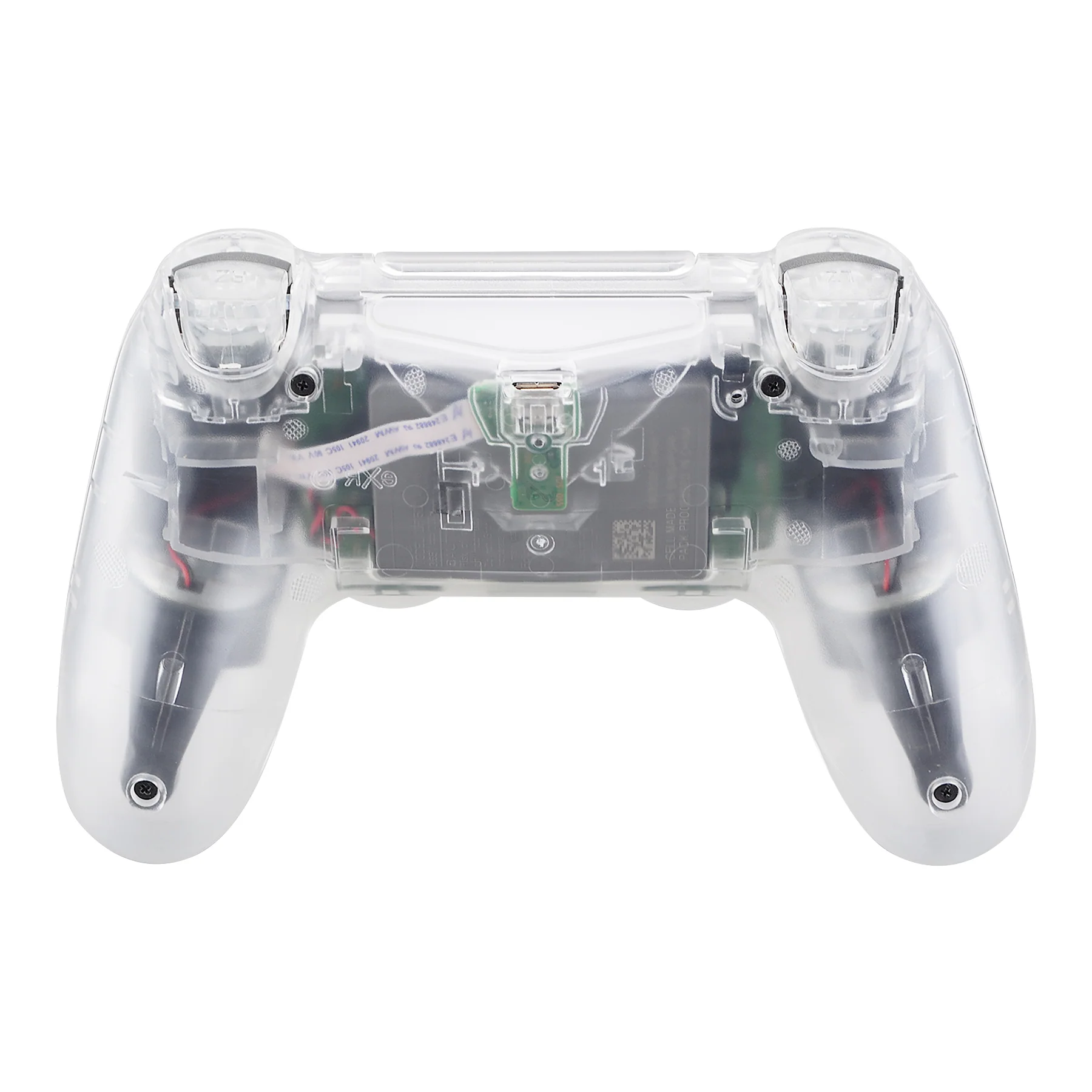 eXtremeRate Replacement Full Set Shell with Buttons for PS4 Slim Pro Controller Controller (CUH-ZCT2 JDM-040/050/055) - Clear - Image 6