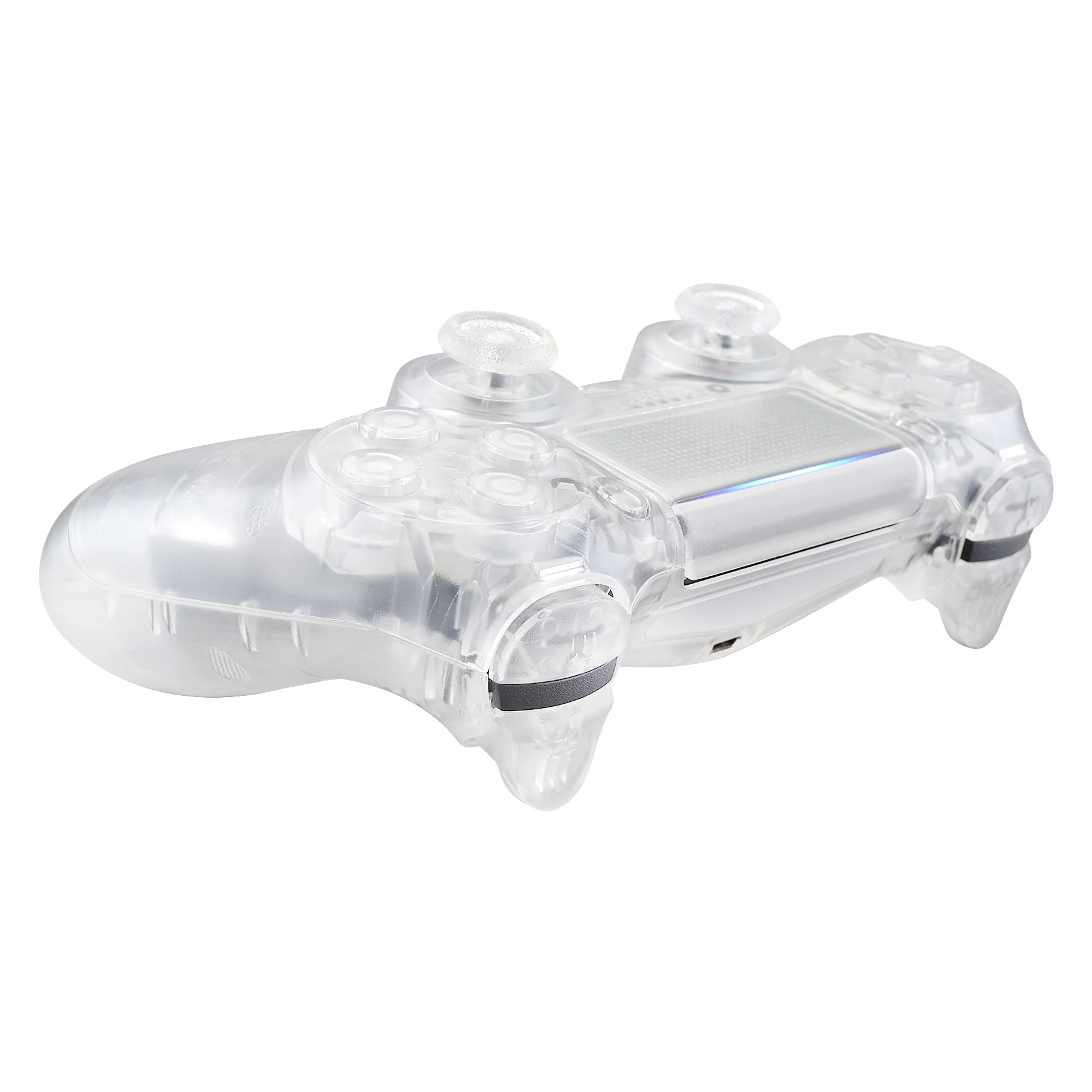 eXtremeRate Replacement Full Set Shell with Buttons for PS4 Slim Pro Controller Controller (CUH-ZCT2 JDM-040/050/055) - Clear - Image 7