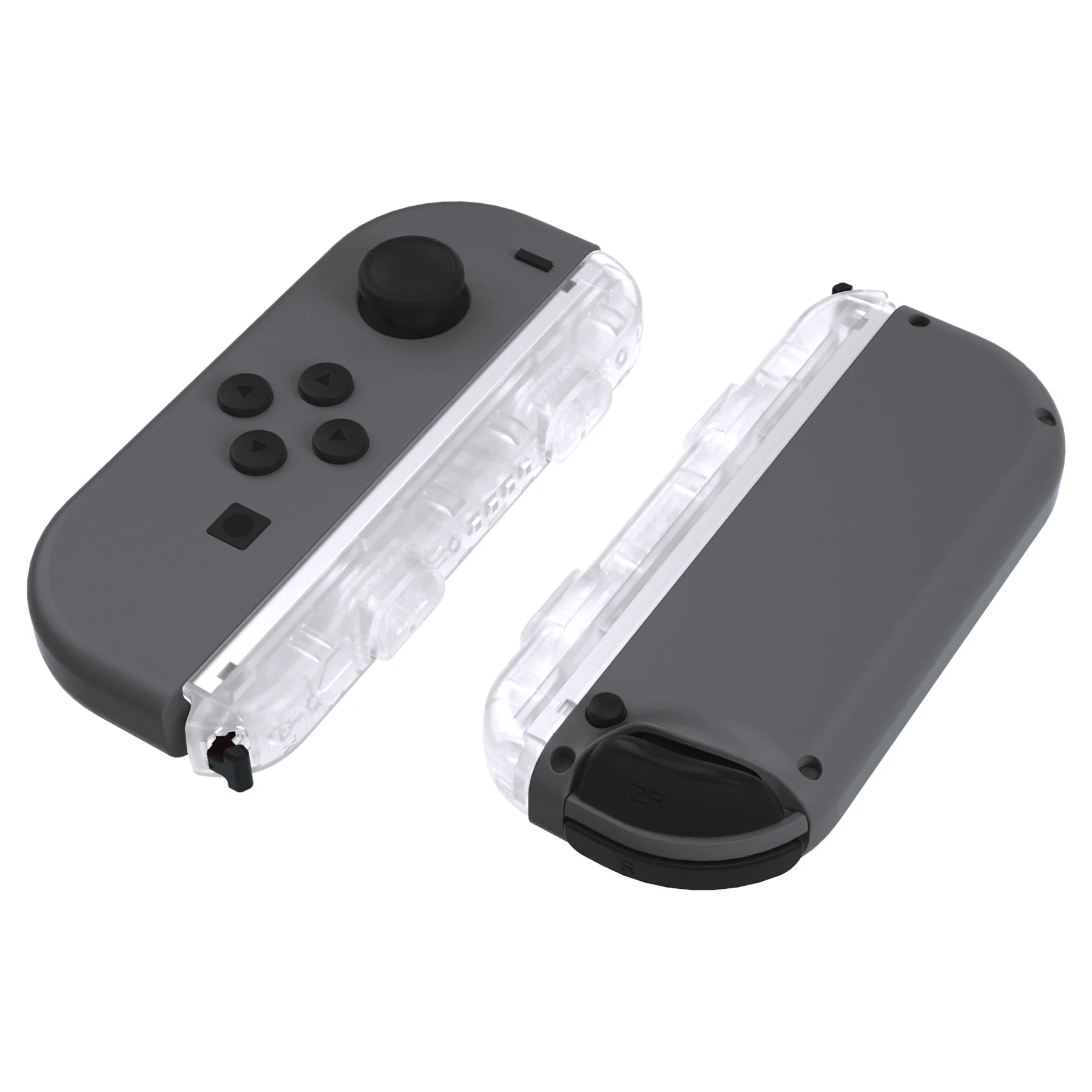 eXtremeRate 2 Pack Custom Replacement shell for Joycon Strap of NS Switch - Clear - Image 4
