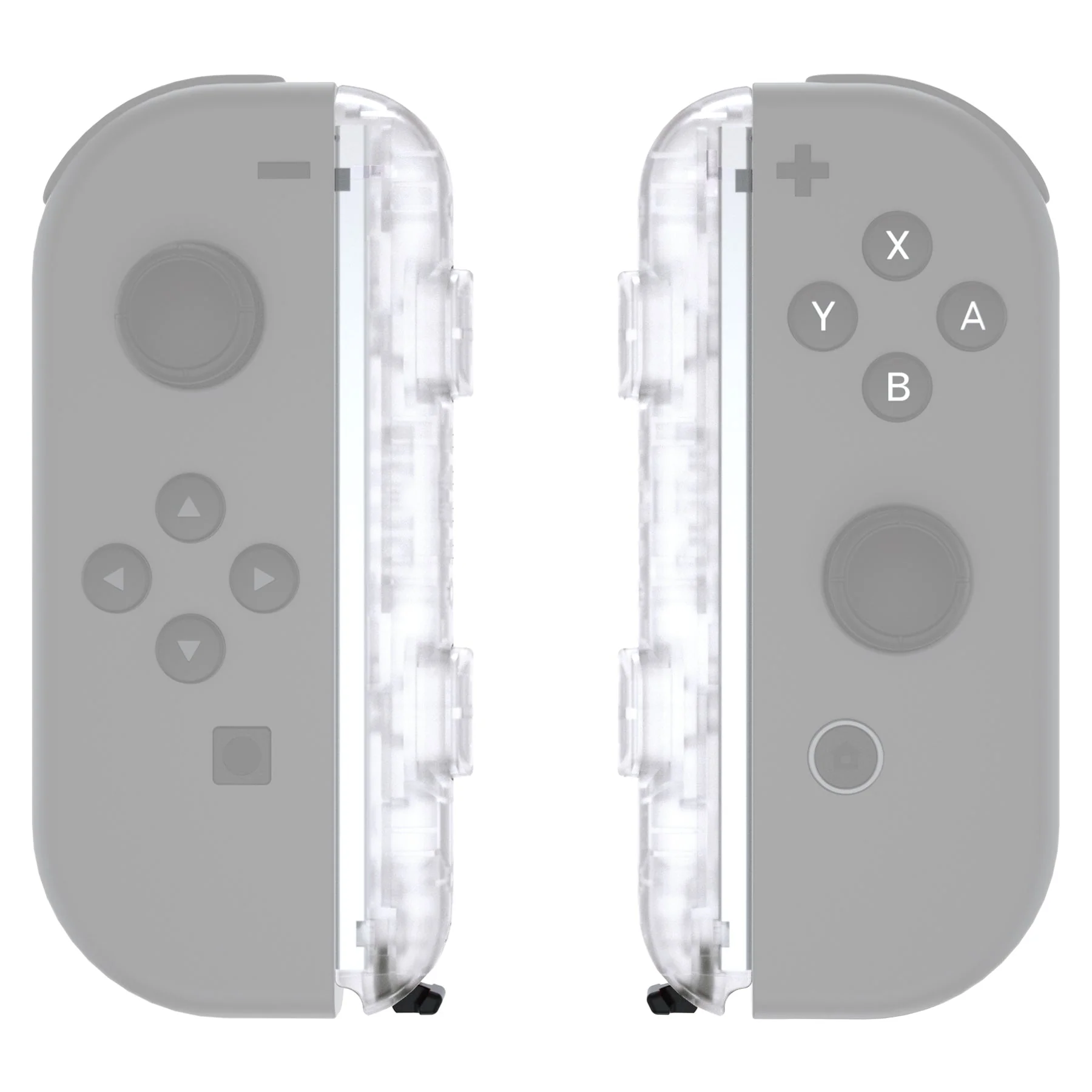 eXtremeRate 2 Pack Custom Replacement shell for Joycon Strap of NS Switch - Clear - Image 5
