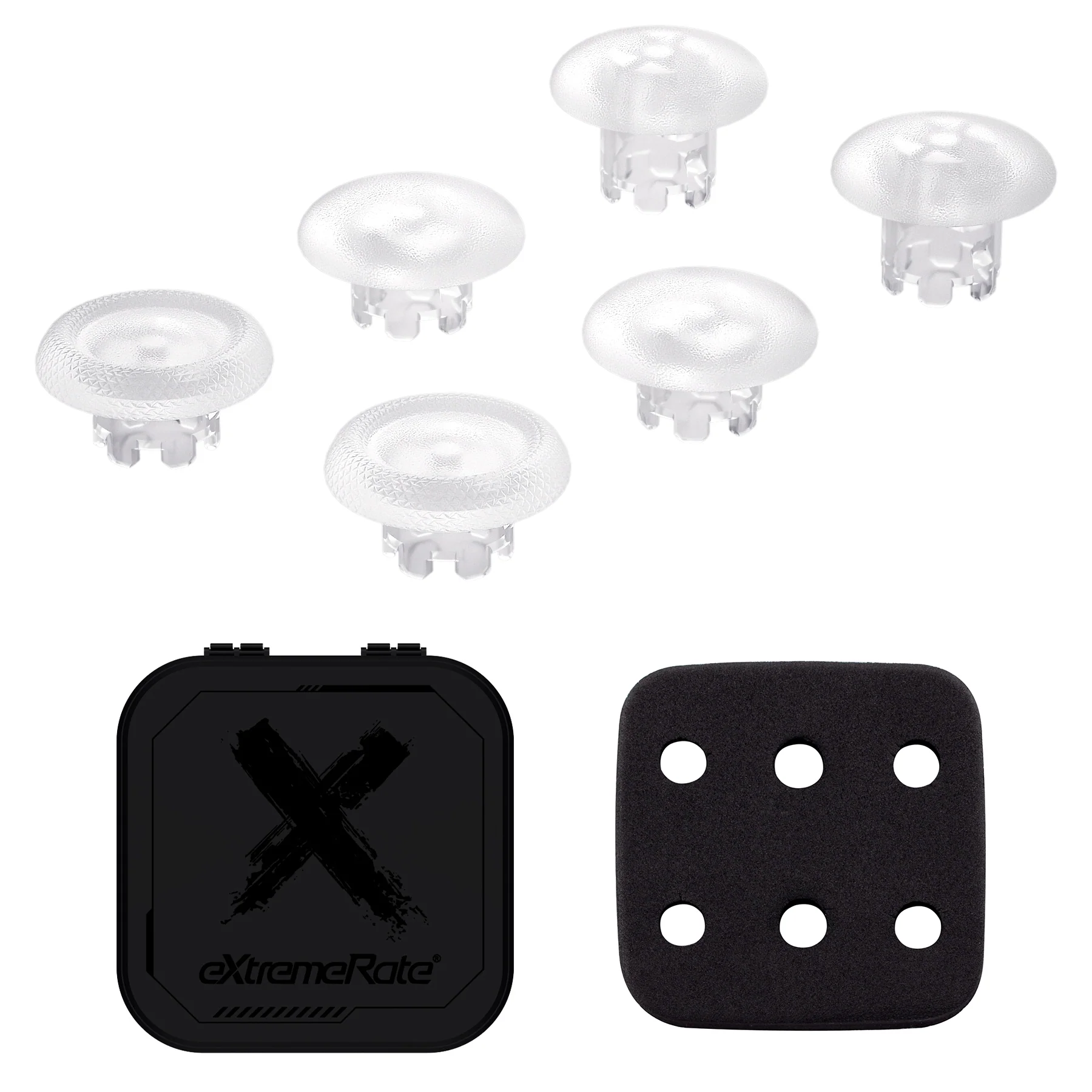 eXtremeRate Replacement Swappable Thumbsticks for PS5 Edge Controller - Clear - Image 2