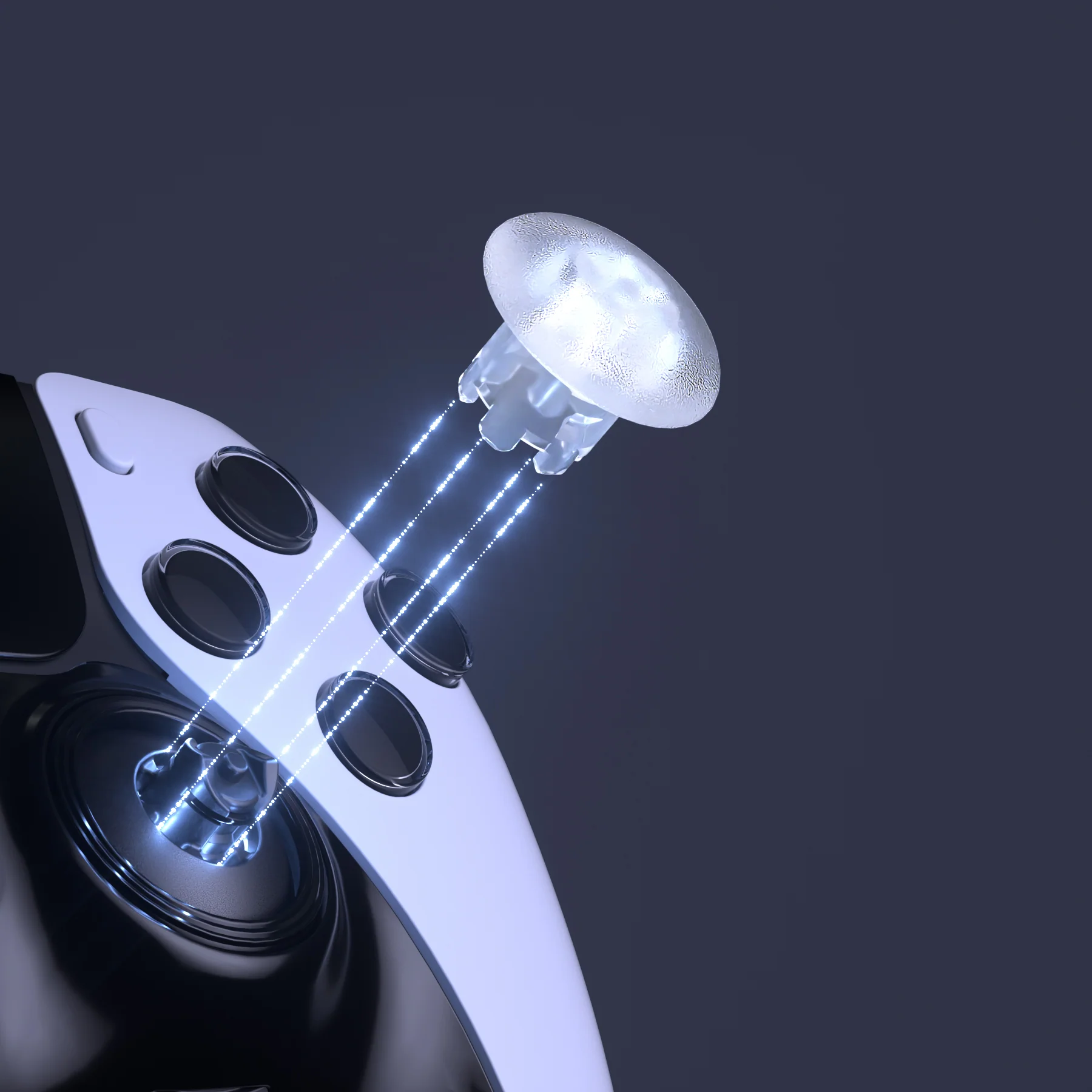 eXtremeRate Replacement Swappable Thumbsticks for PS5 Edge Controller - Clear - Image 6