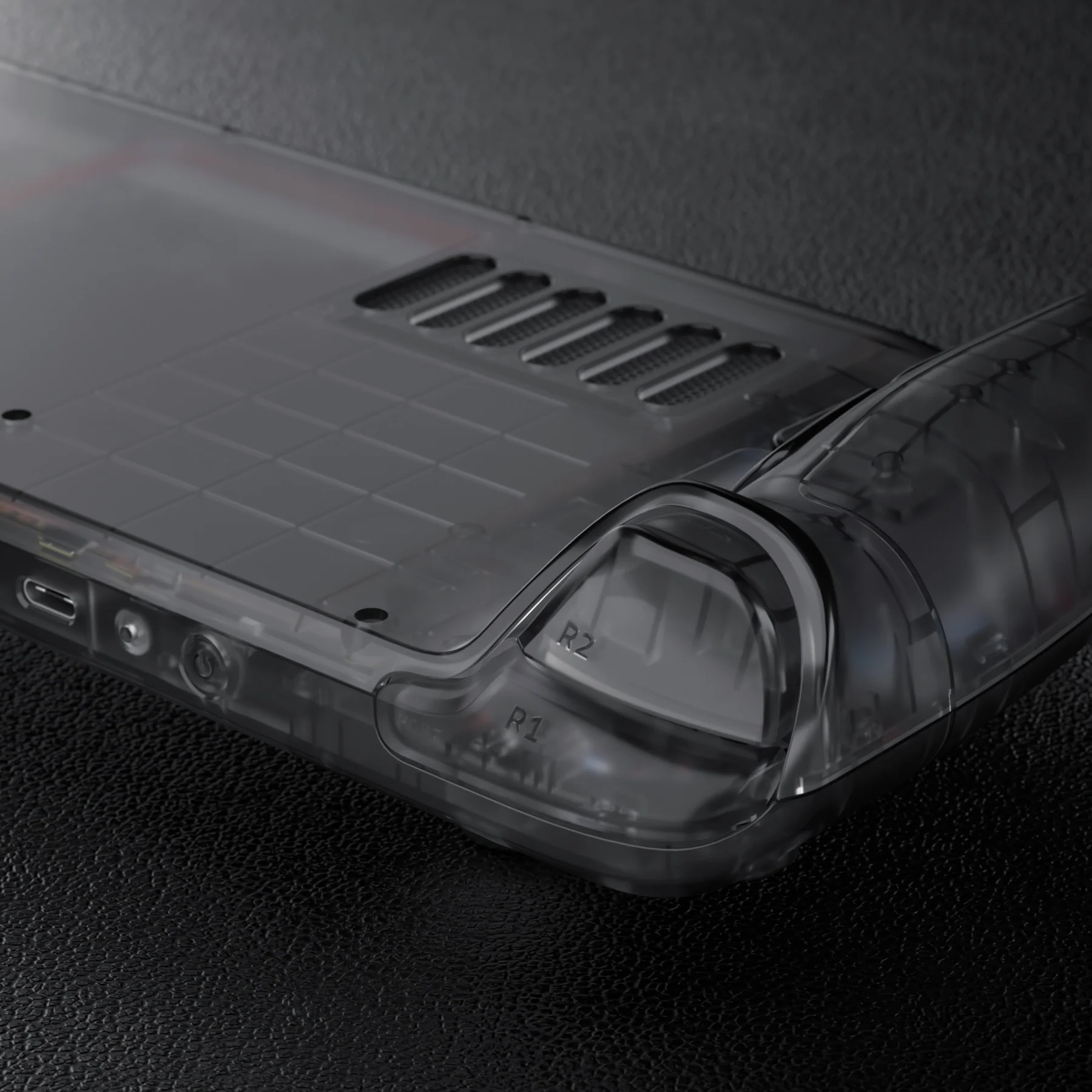 eXtremeRate Custom Full Set Shell with Buttons for Steam Deck LCD - Clear Slate Black - Image 10