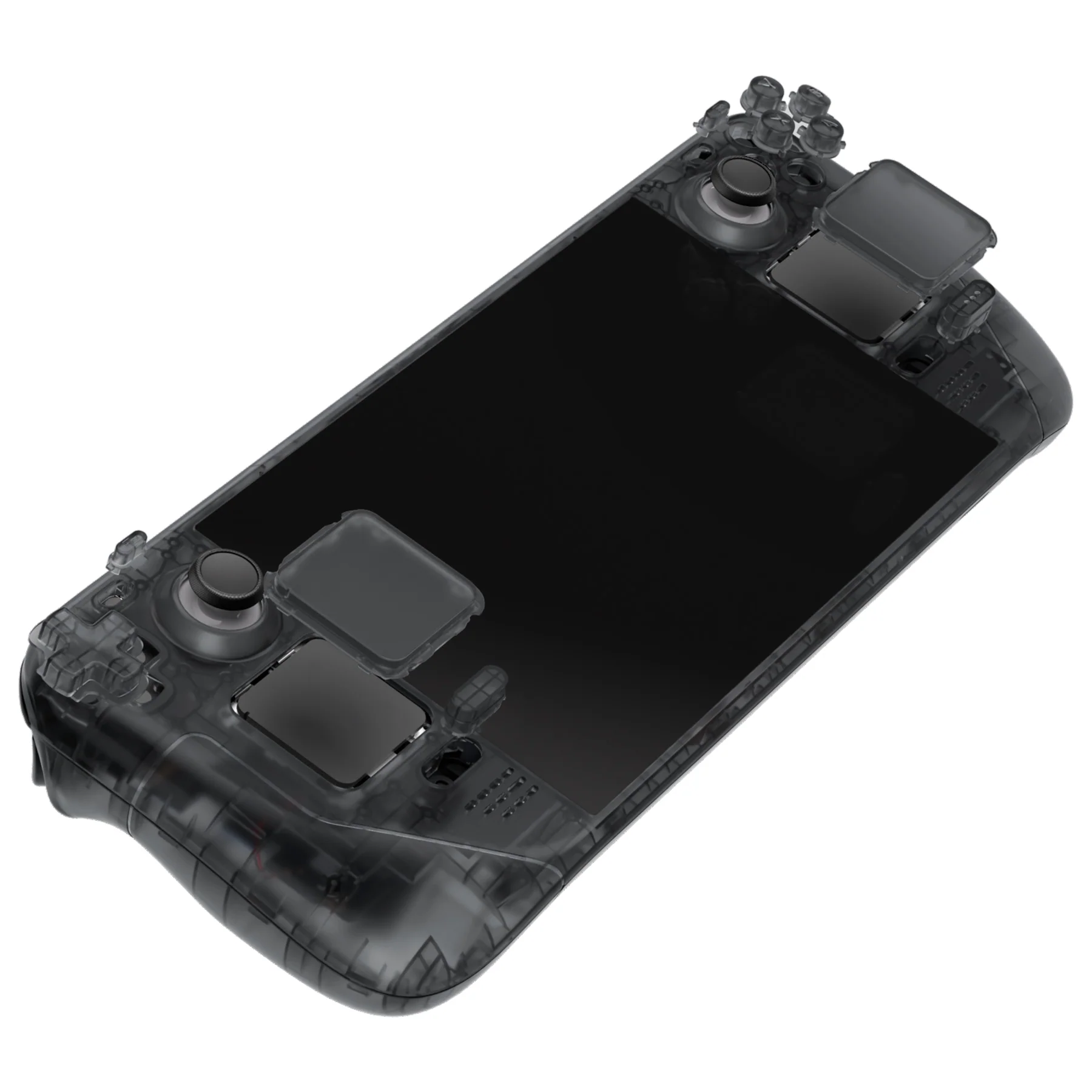 eXtremeRate Custom Full Set Shell with Buttons for Steam Deck LCD - Clear Slate Black - Image 5