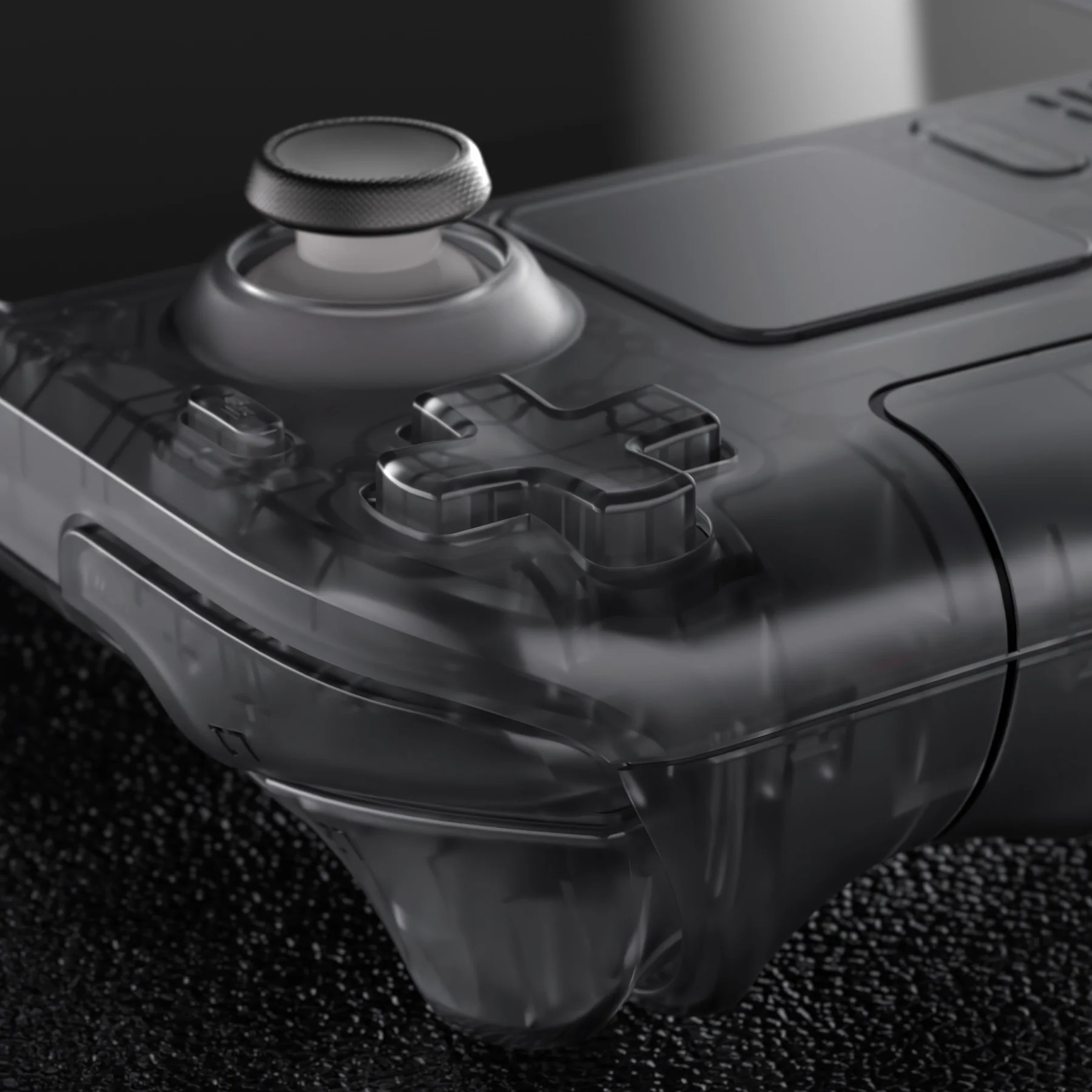 eXtremeRate Custom Full Set Shell with Buttons for Steam Deck LCD - Clear Slate Black - Image 7