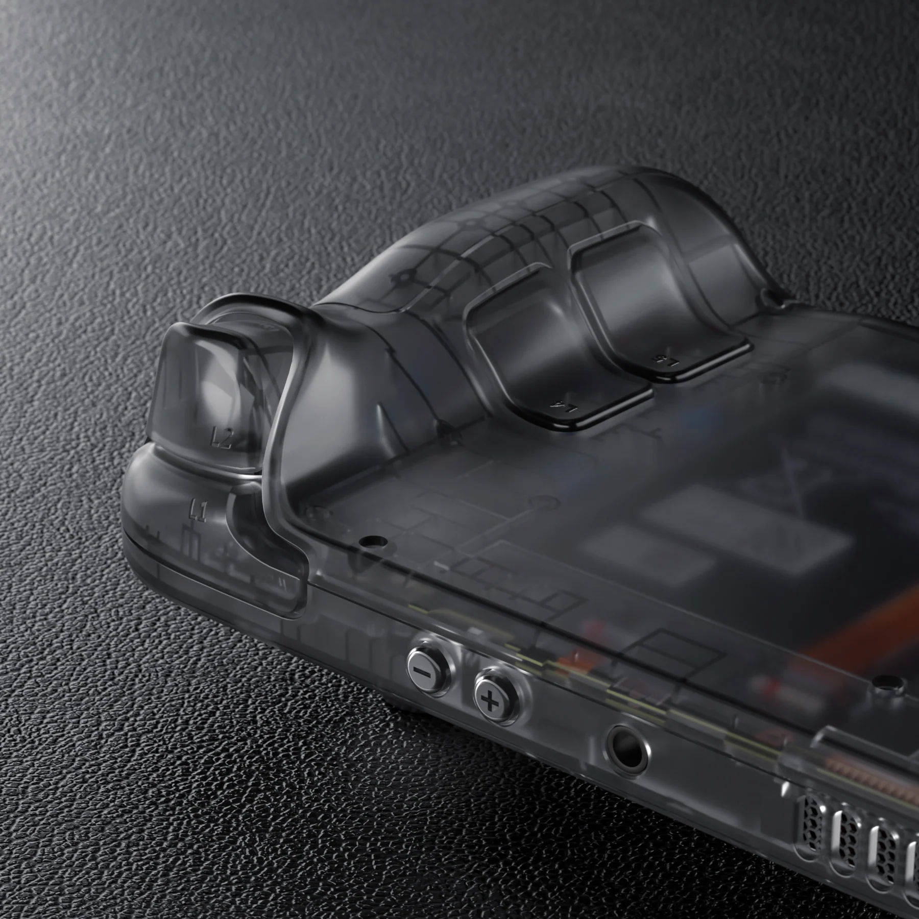 eXtremeRate Custom Full Set Shell with Buttons for Steam Deck LCD - Clear Slate Black - Image 9