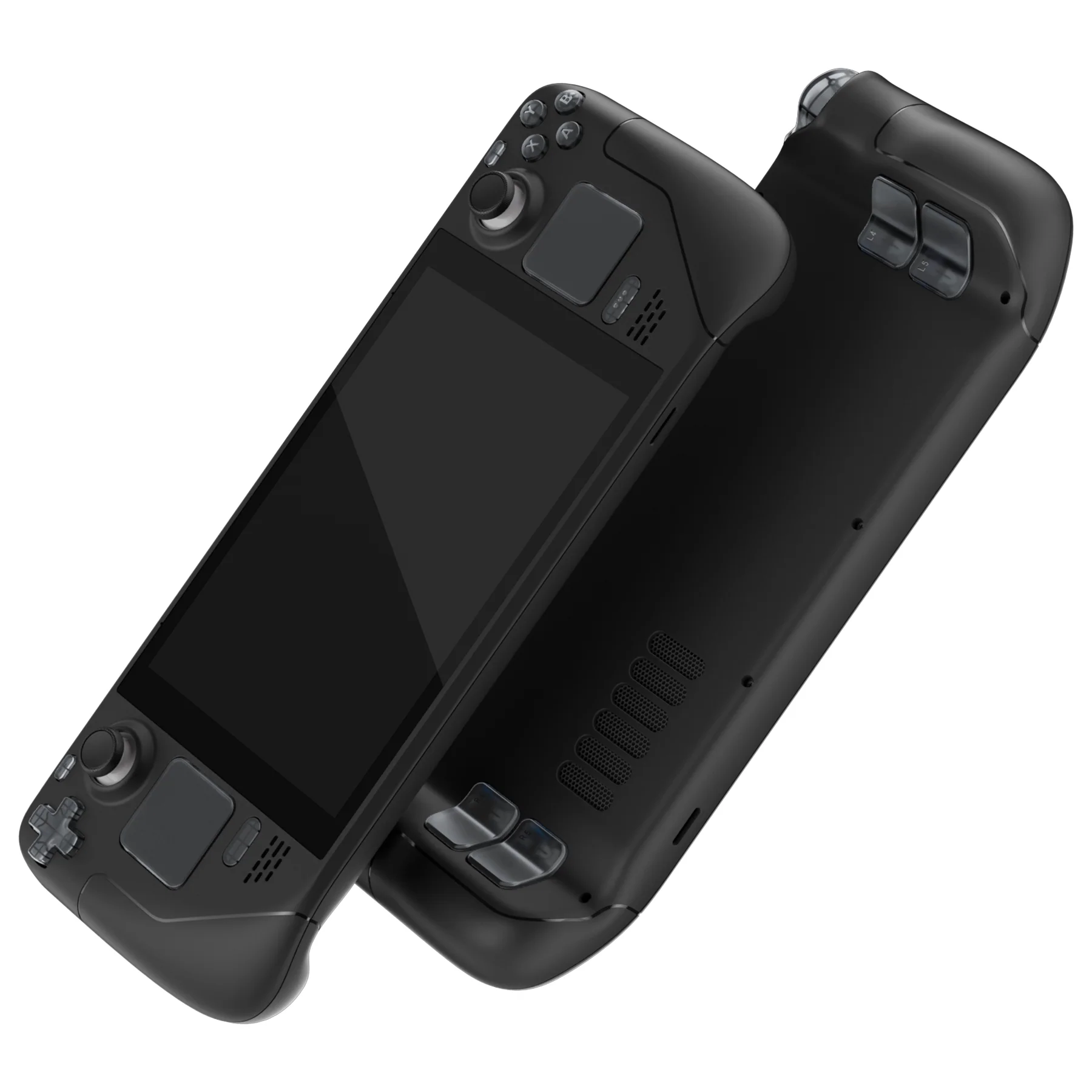 eXtremeRate Replacement Full Set Buttons for Steam Deck LCD - Clear Slate Black - Image 12