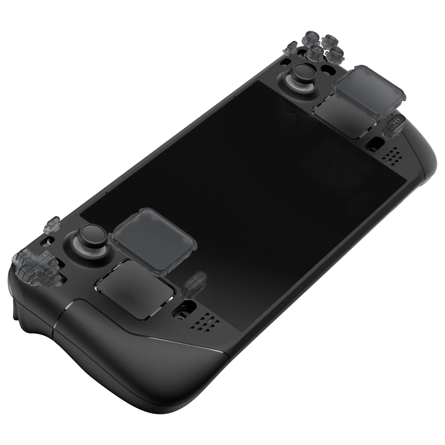 eXtremeRate Replacement Full Set Buttons for Steam Deck LCD - Clear Slate Black - Image 5