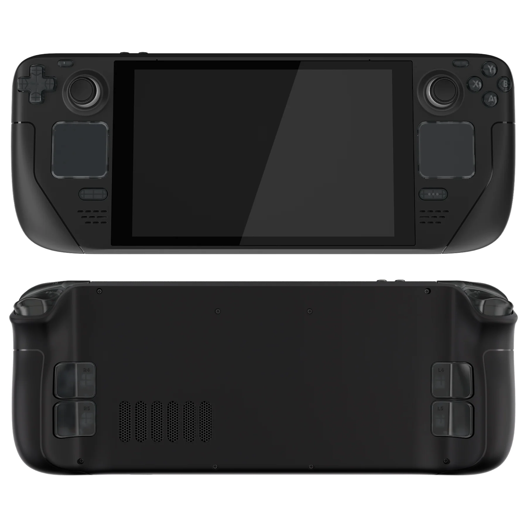 eXtremeRate Replacement Full Set Buttons for Steam Deck LCD - Clear Slate Black - Image 7