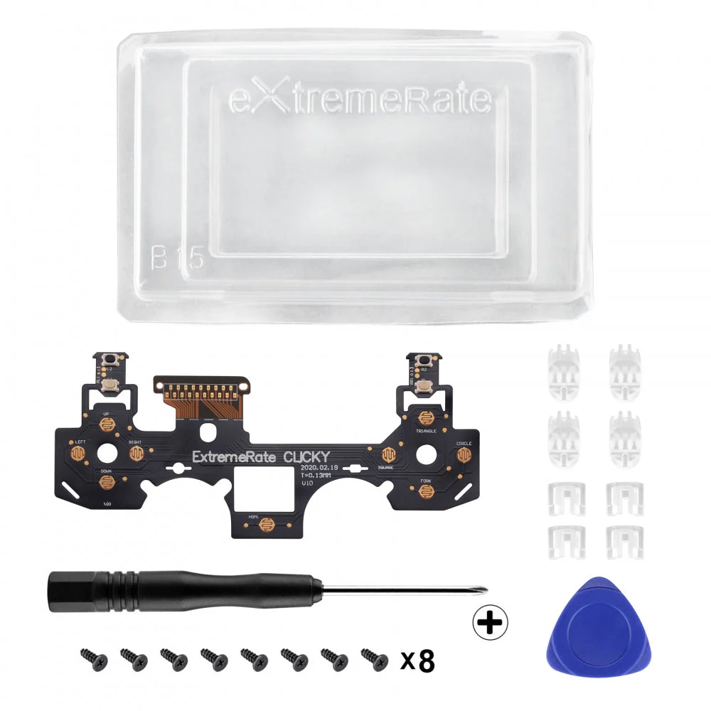 eXtremeRate Clicky Hair Trigger Kit for PS4 Shoulder Buttons, Custom Flashshot Trigger Stop Flex Cable for PS4 Slim Pro Controller JDM-040/050/055 - Image 5