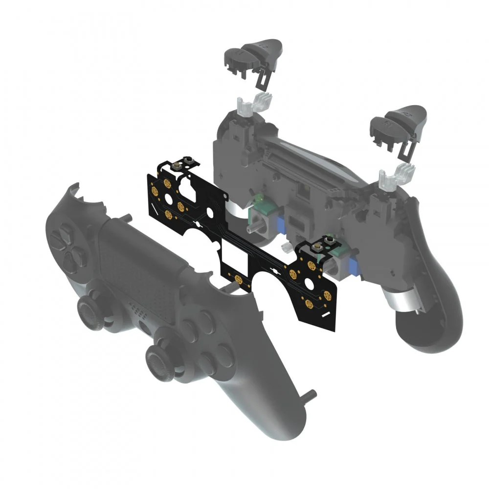 eXtremeRate Clicky Hair Trigger Kit for PS4 Shoulder Buttons, Custom Flashshot Trigger Stop Flex Cable for PS4 Slim Pro Controller JDM-040/050/055 - Image 6