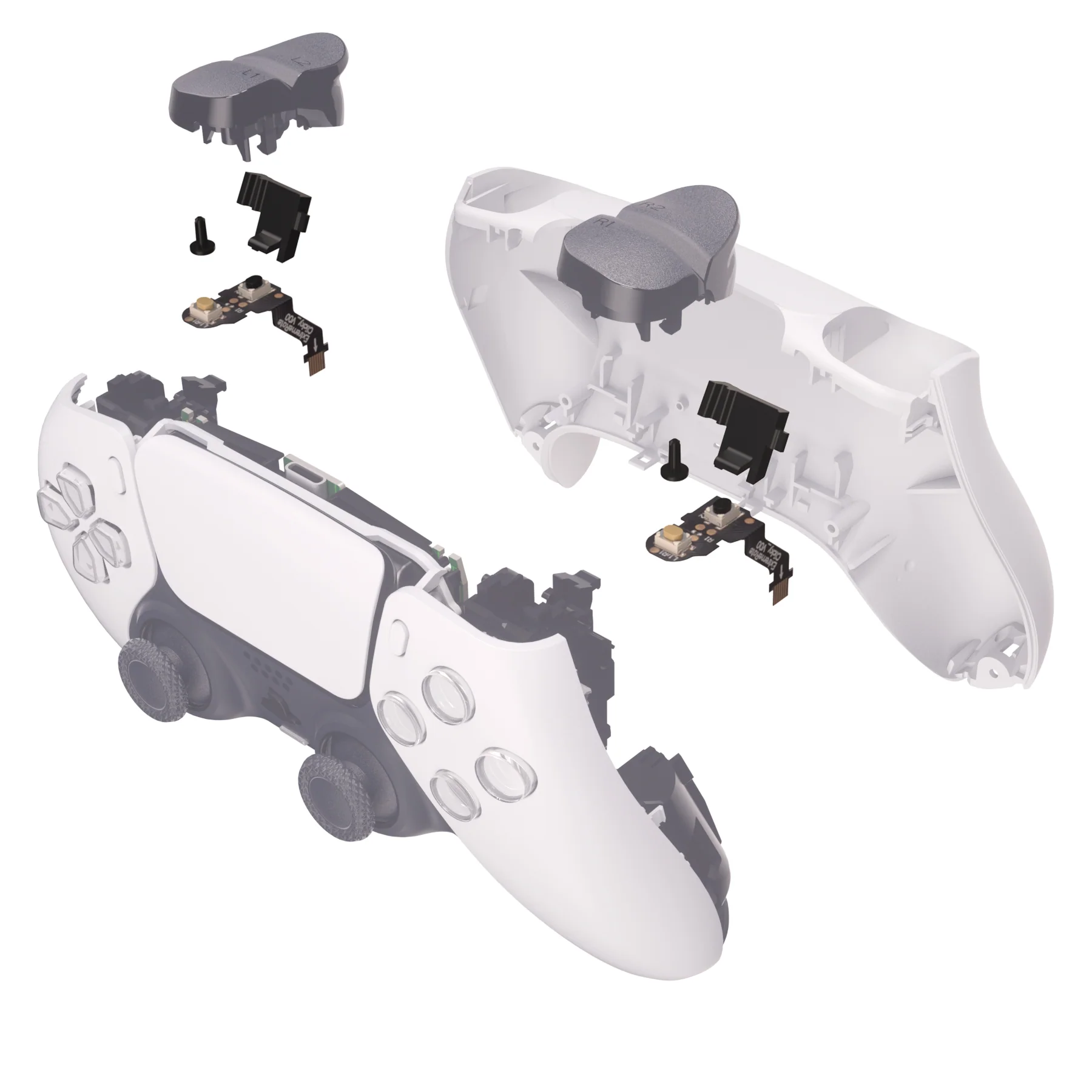 eXtremeRate Clicky Hair Trigger Kit for PS5 Controller BDM-010 & BDM-020 Shoulder Buttons, Custom Flashshot Trigger Stop Flex Cable for PS5 Controller - Image 7