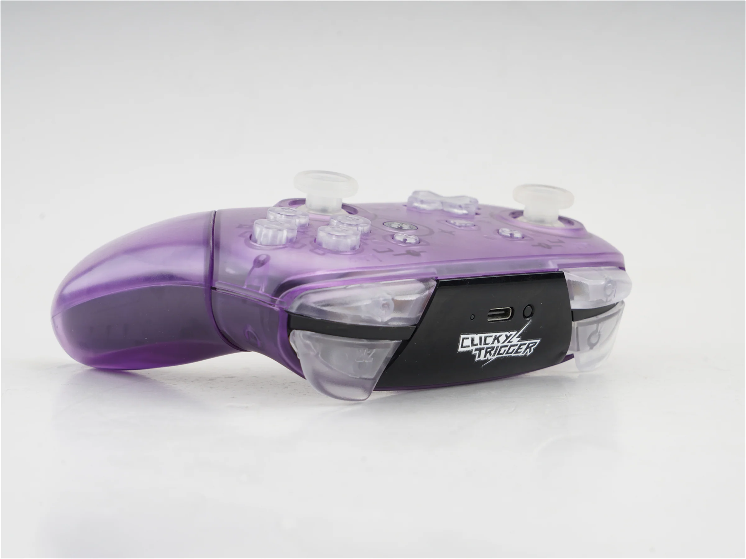 eXtremeRate CLICKY TRIGGER Clear Puplur Custom Game Elite Controller for NS Pro - DSC066R - Image 2