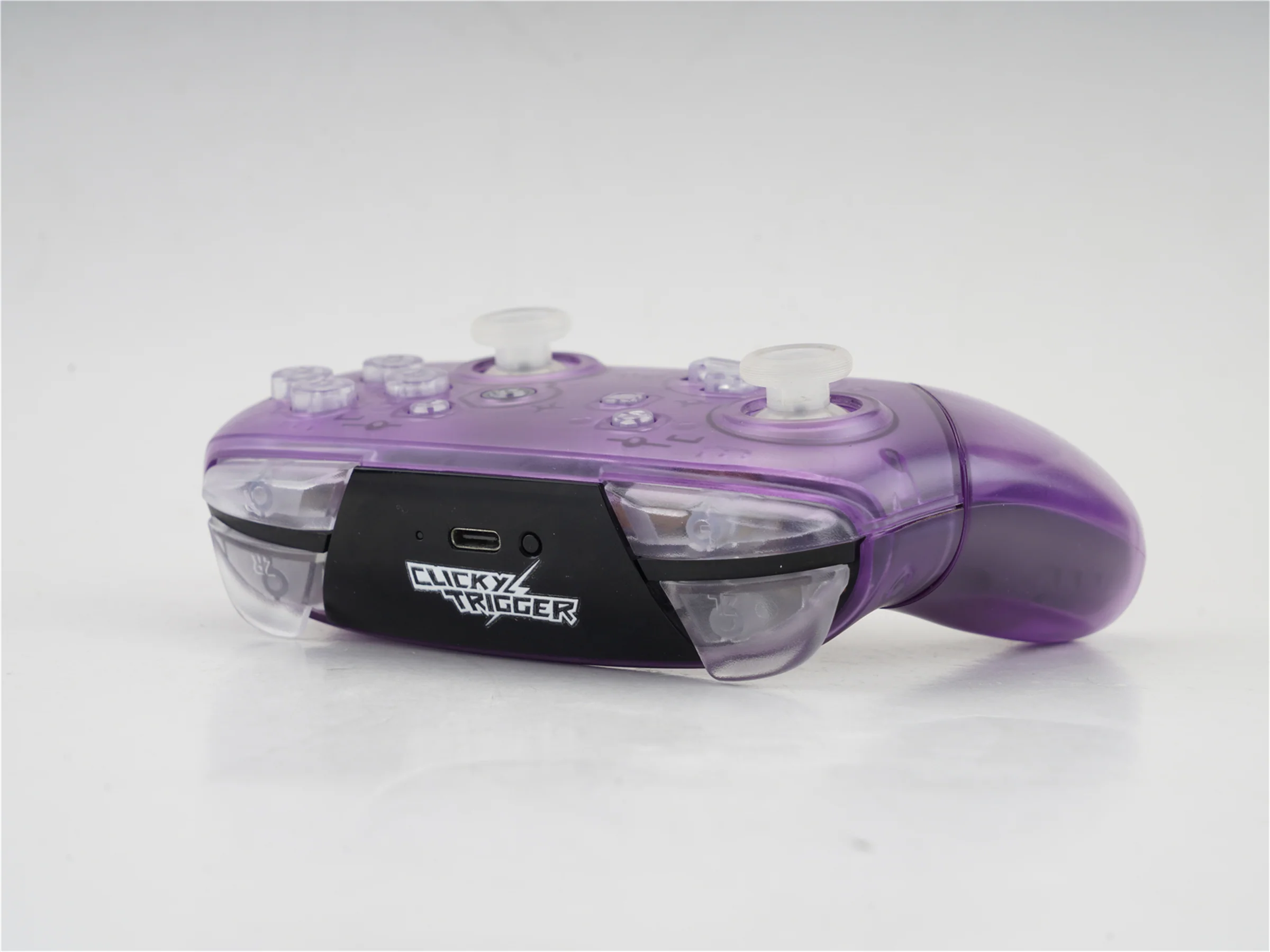 eXtremeRate CLICKY TRIGGER Clear Puplur Custom Game Elite Controller for NS Pro - DSC066R - Image 3