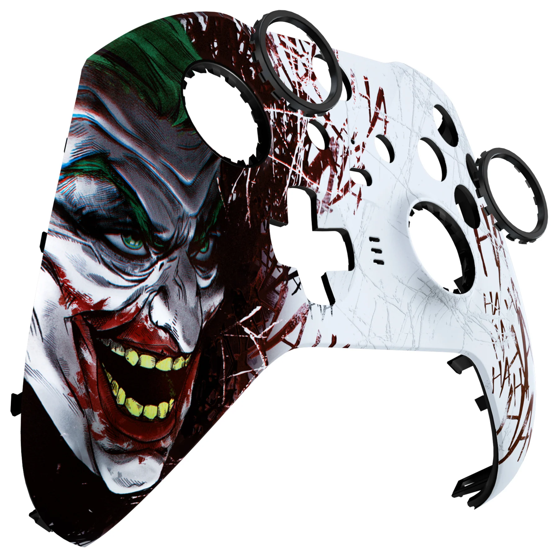 eXtremeRate Replacement Front Housing Shell Case with Accent Rings for Xbox One Elite Series 2 & Elite 2 Core Controller (Model 1797) - Clown HAHAHA - Image 10