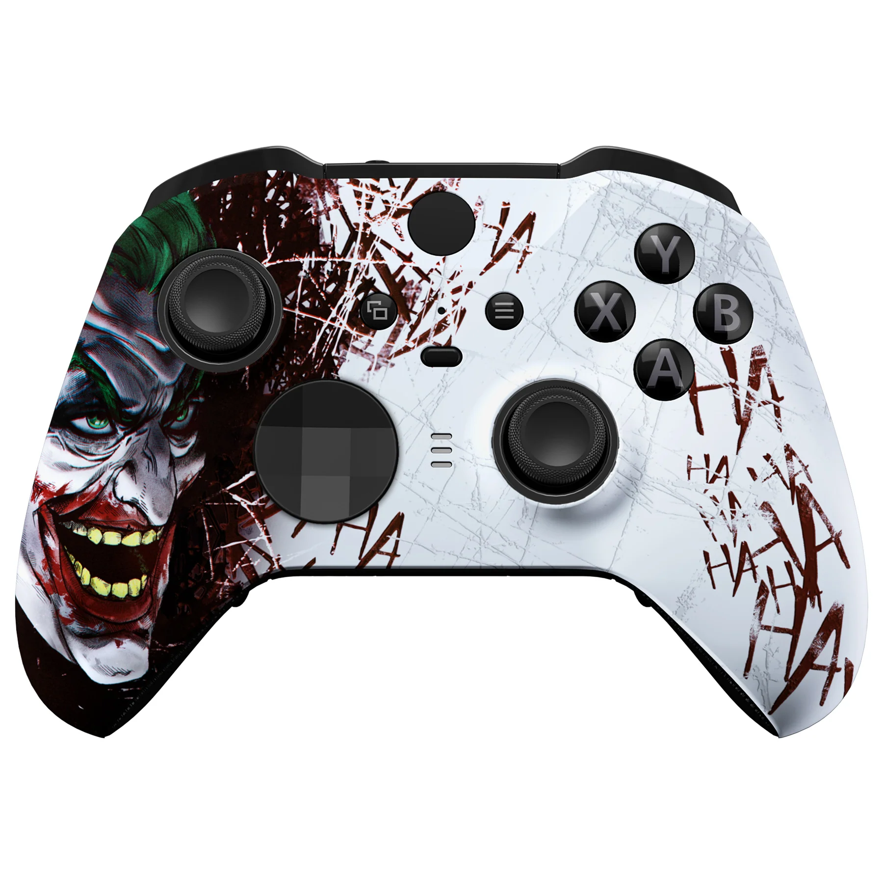 eXtremeRate Replacement Front Housing Shell Case with Accent Rings for Xbox One Elite Series 2 & Elite 2 Core Controller (Model 1797) - Clown HAHAHA - Image 2