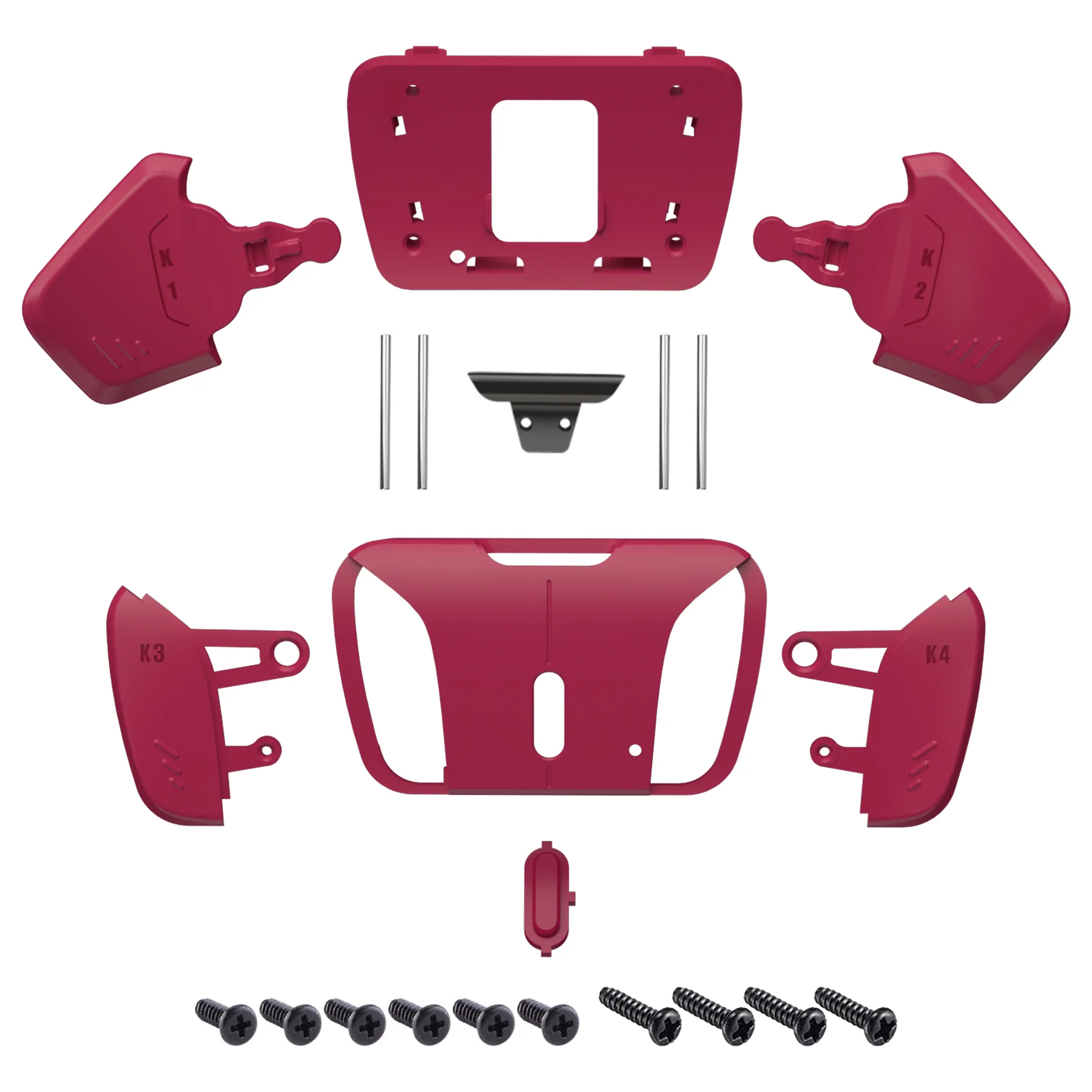 eXtremeRate Replacement Redesigned K1 K2 K3 K4 Back Buttons Housing Shell for eXtremeRate RISE4 Remap Kit, Compatible with PS5 Controller - Cosmic Red - Image 2