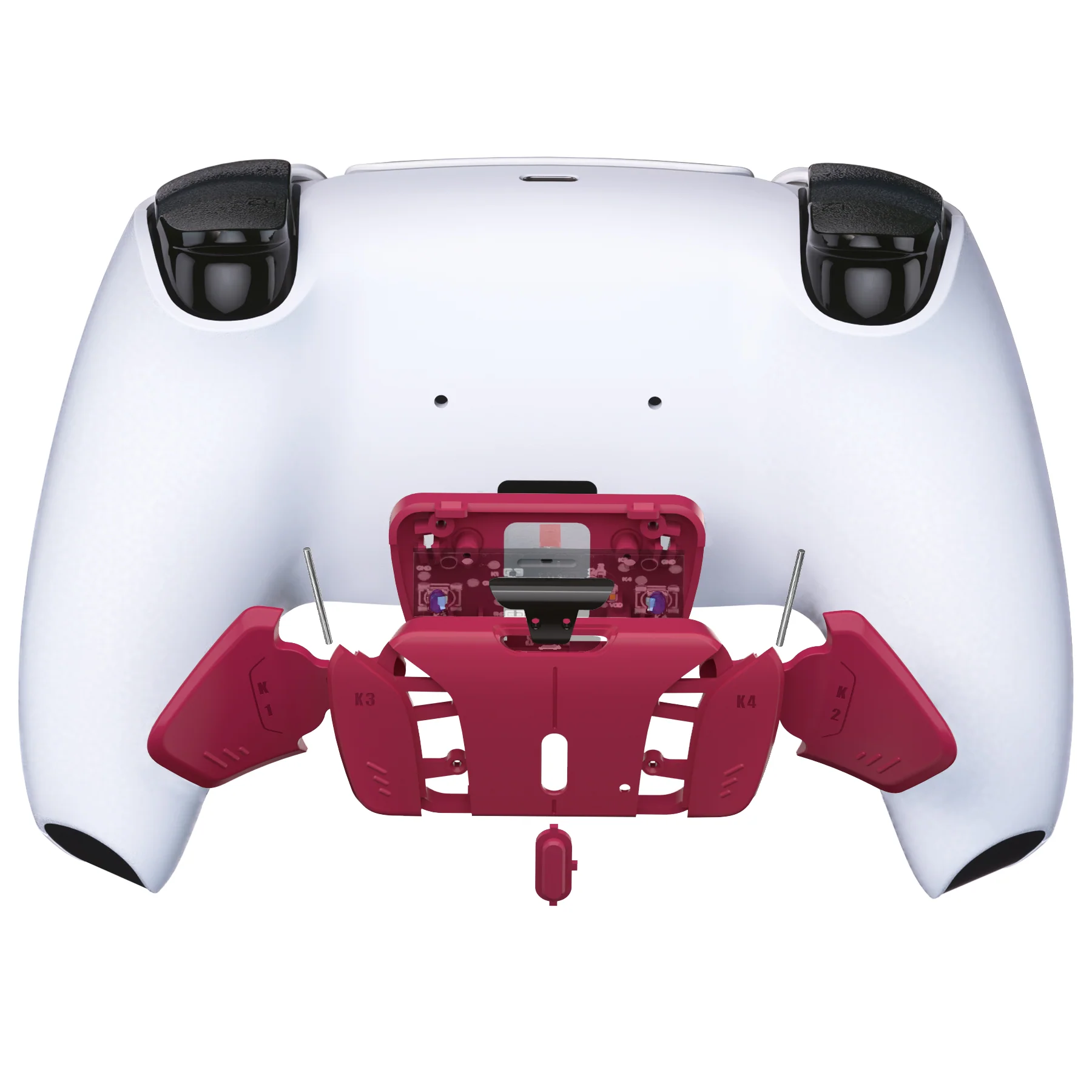 eXtremeRate Replacement Redesigned K1 K2 K3 K4 Back Buttons Housing Shell for eXtremeRate RISE4 Remap Kit, Compatible with PS5 Controller - Cosmic Red - Image 5