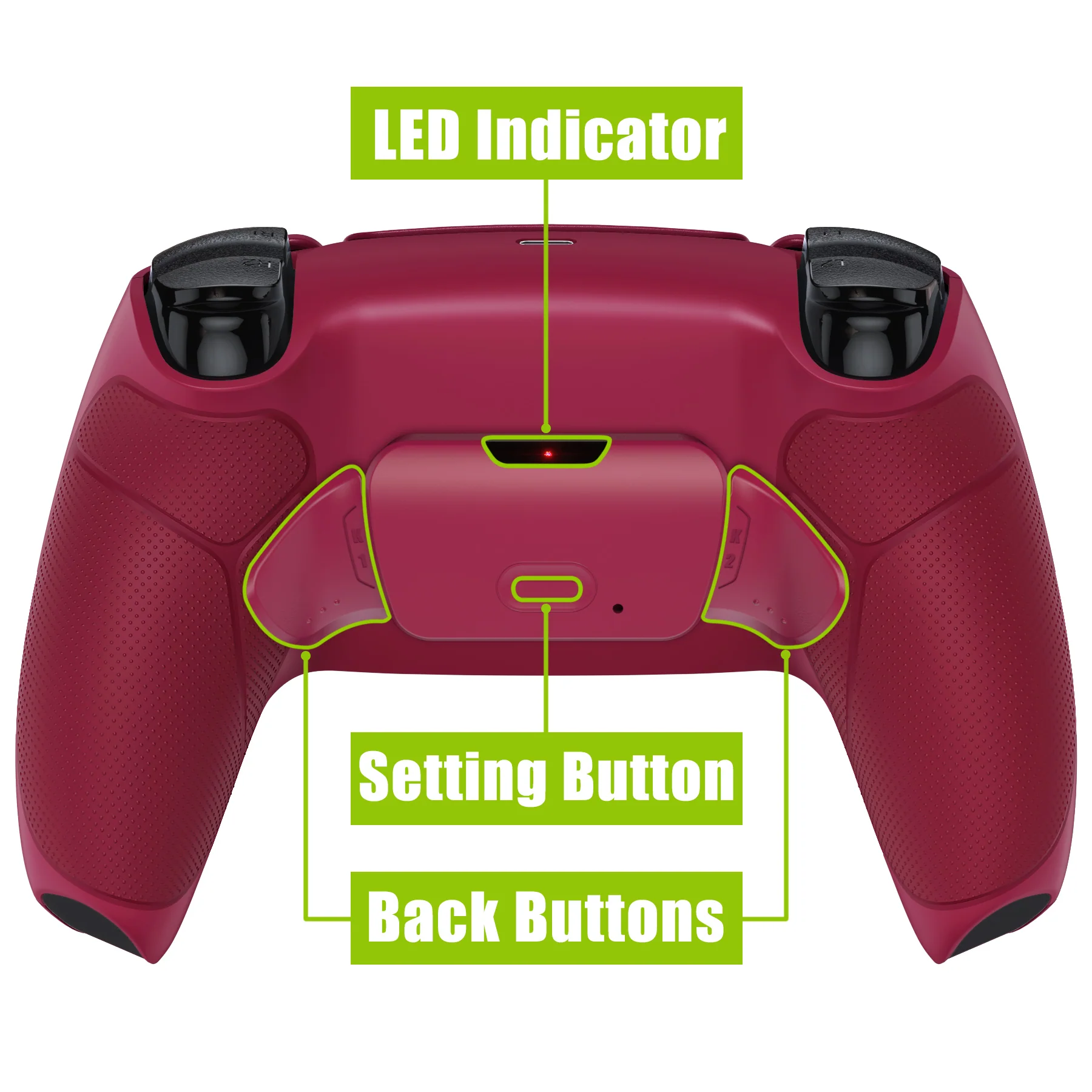 eXtremeRate Remappable Rise 2.0 Remap Kit for PS5 Controller BDM-010 & BDM-020 - Rubberized Cosmic Red - Image 4