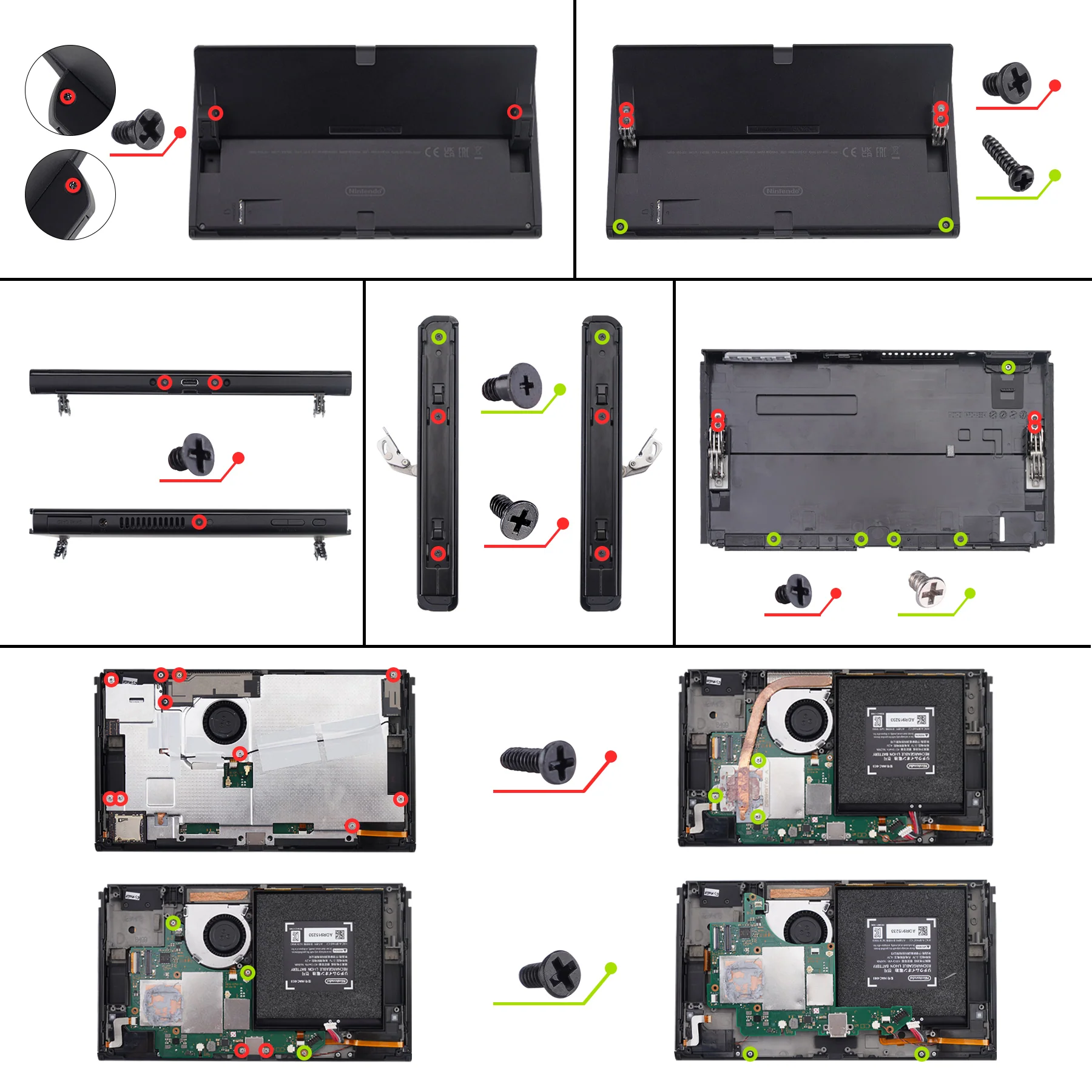 eXtremeRate Repair Tools Tri-wing Screwdriver & Cross Screwdriver & Tweezer & Shell Open Tool & Screws Kit for Nintendo Switch OLED Console & for Joycon - Image 3