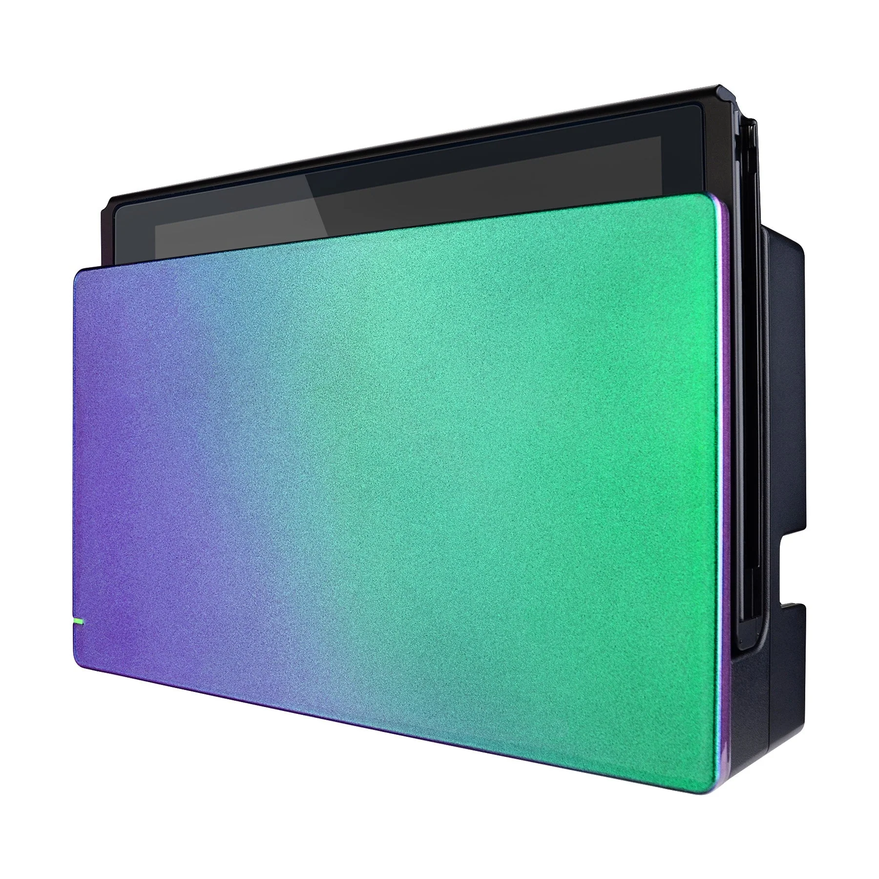 eXtremeRate Custom Replacement Faceplate for Nintendo Switch Charging Dock - Chameleon Green Purple - Image 5