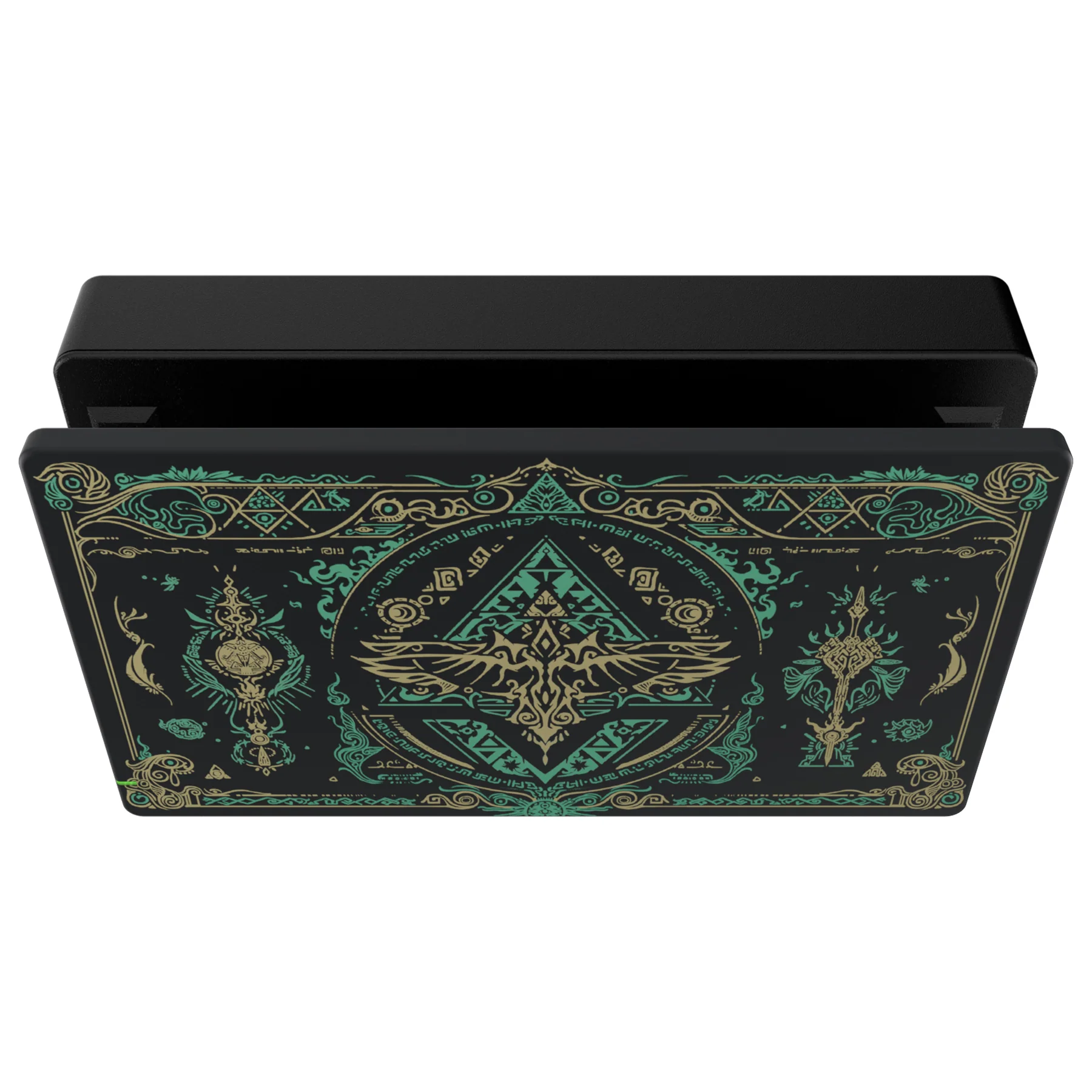 eXtremeRate Custom Replacement Faceplate for Nintendo Switch Charging Dock - Glow in Dark - Totem of Kingdom Black - Image 10