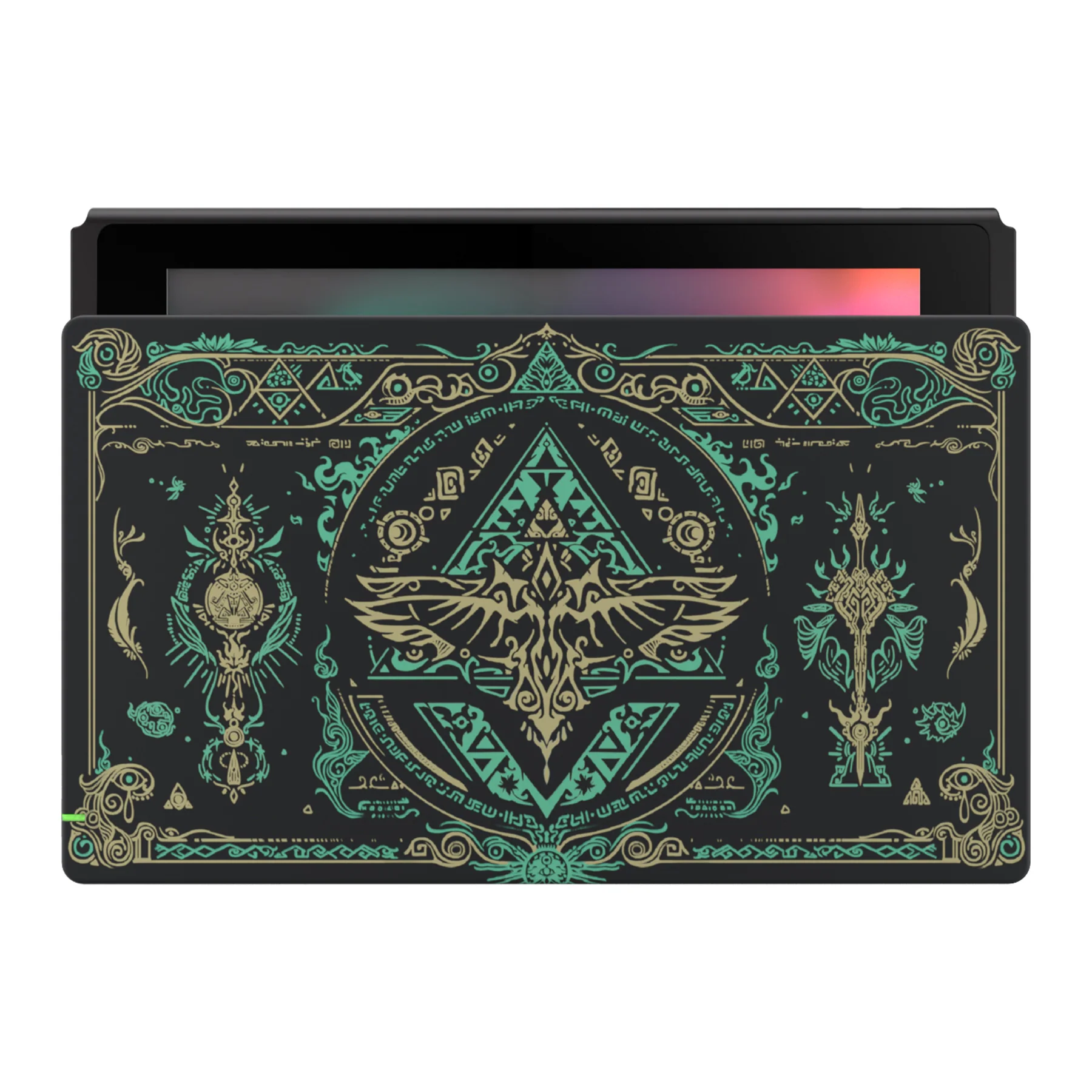 eXtremeRate Custom Replacement Faceplate for Nintendo Switch Charging Dock - Glow in Dark - Totem of Kingdom Black - Image 8