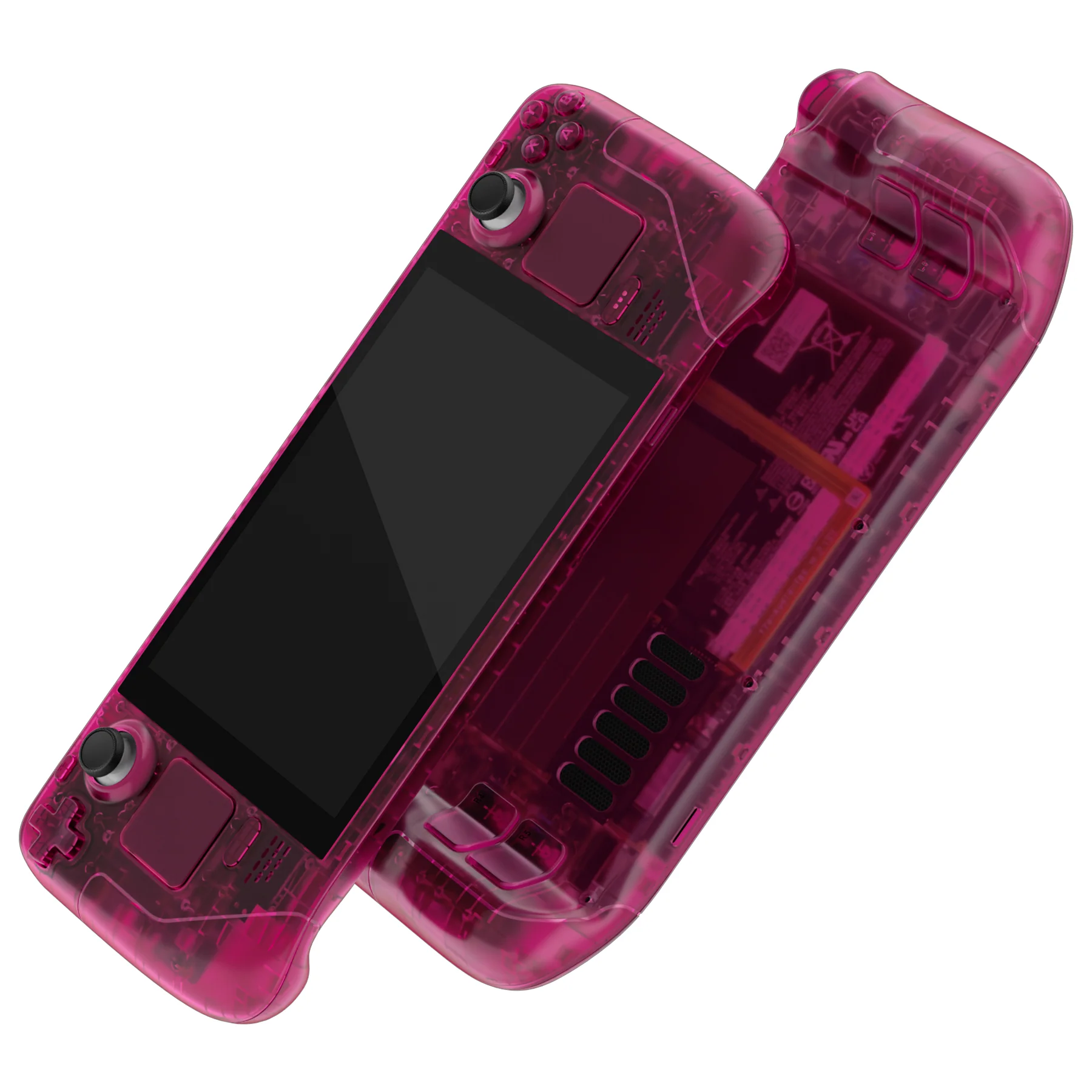 eXtremeRate Custom Full Set Shell with Buttons for Steam Deck LCD - Clear Candy Pink - Image 2
