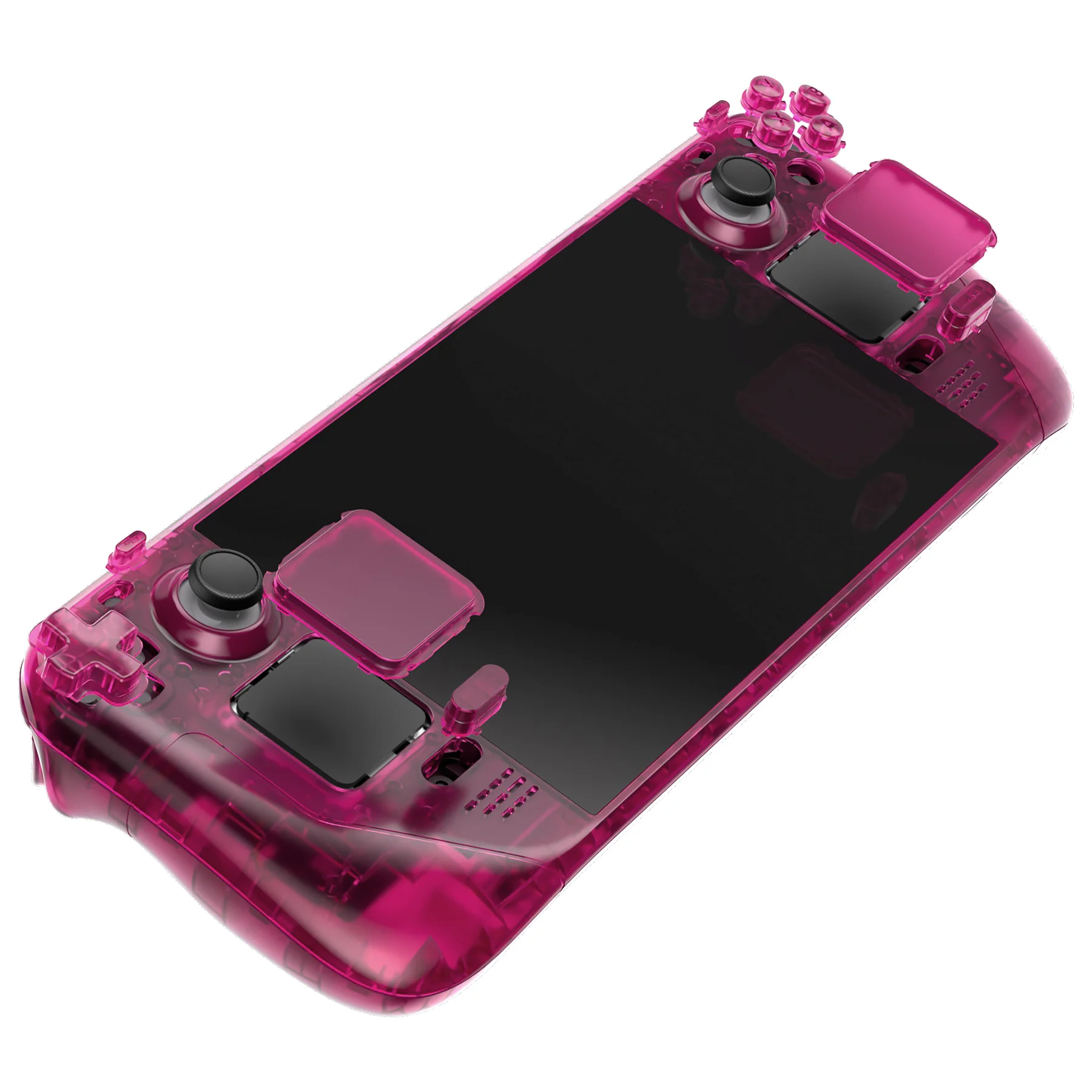 eXtremeRate Custom Full Set Shell with Buttons for Steam Deck LCD - Clear Candy Pink - Image 5