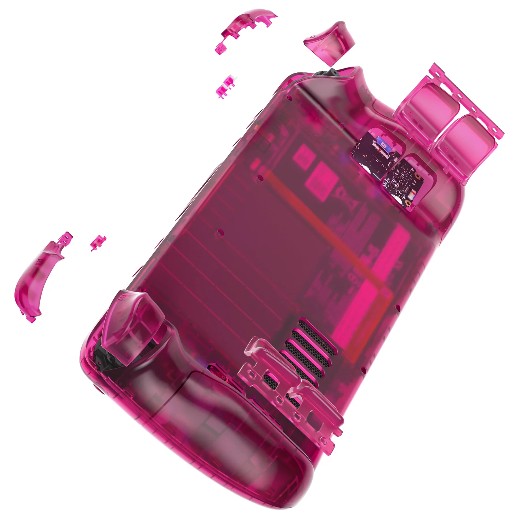 eXtremeRate Custom Full Set Shell with Buttons for Steam Deck LCD - Clear Candy Pink - Image 6
